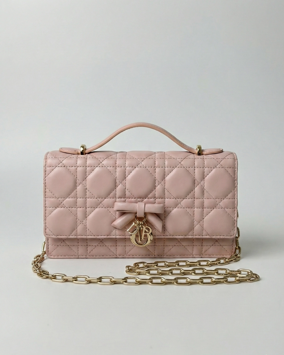 Lady Dior Pouch Latte CHRISTIAN DIOR premium 1:1 craftmanship super master edition Lady Dior Pouch Latte