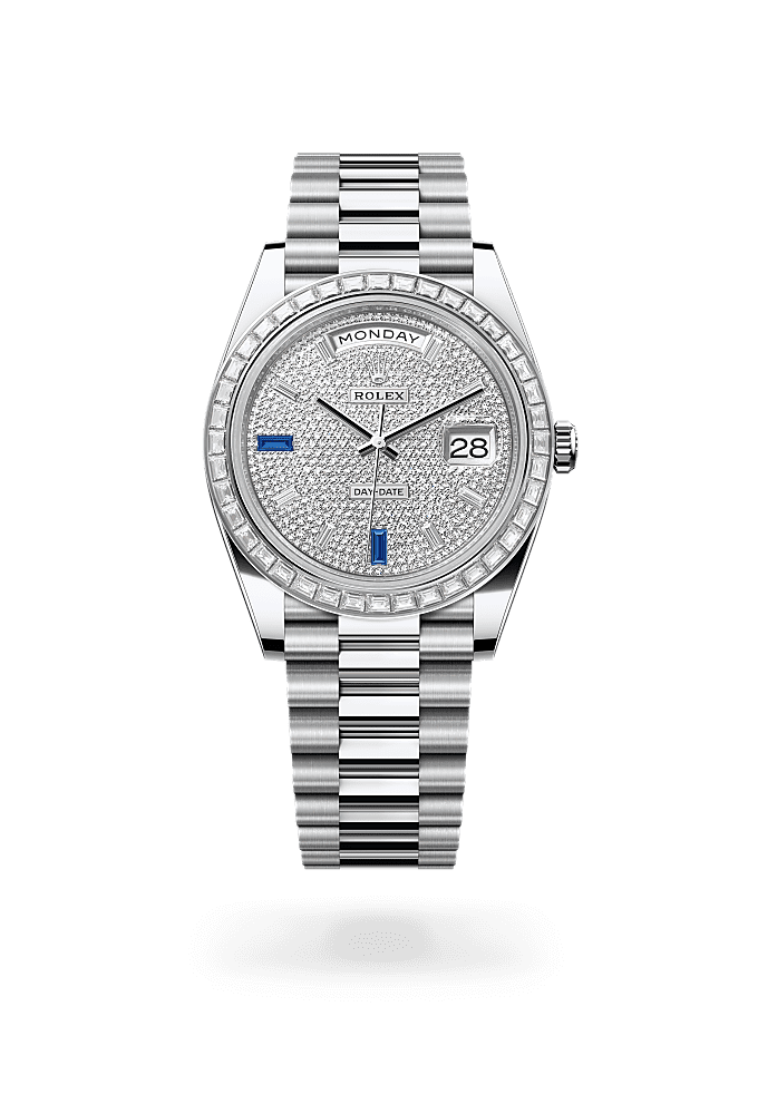 Rolex Day Date 40 full stone Day date premium 1:1 craftmanship super master edition Rolex Day Date 40 full stone