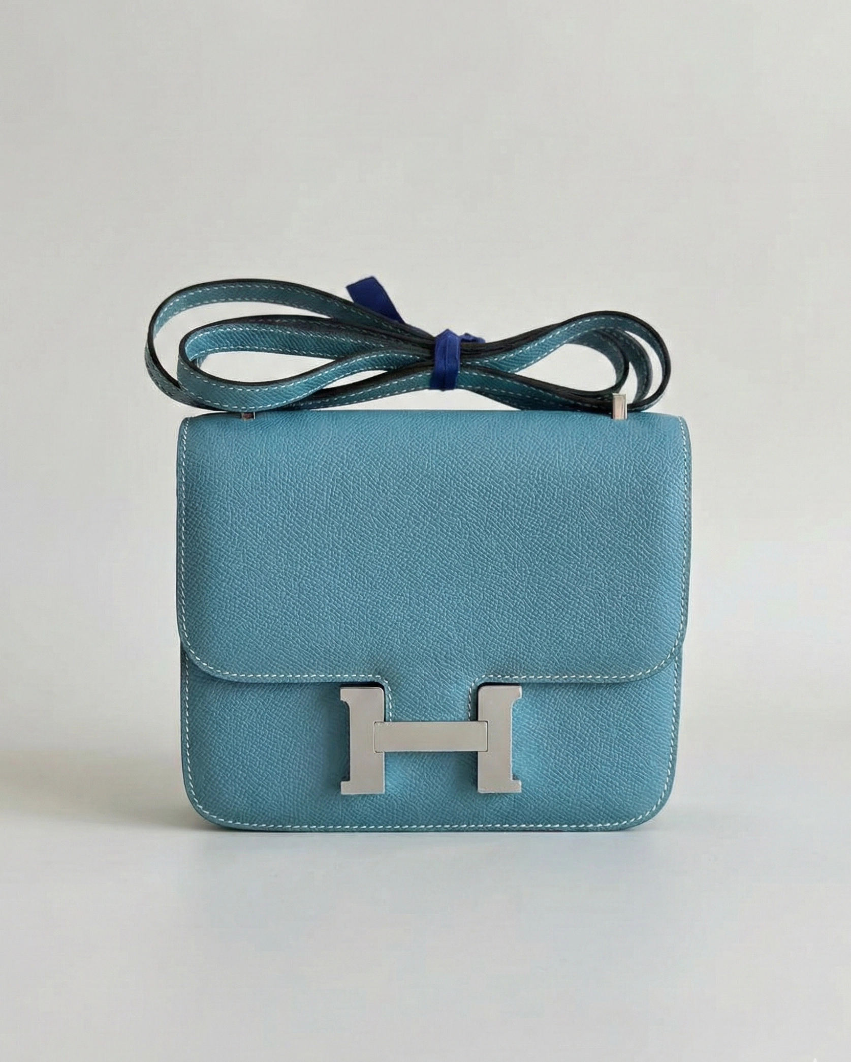 Hermès Constance Handbag Epson Leather New Blue Jean Hermes premium 1:1 craftmanship super master edition Hermès Constance Handbag Epson Leather New Blue Jean