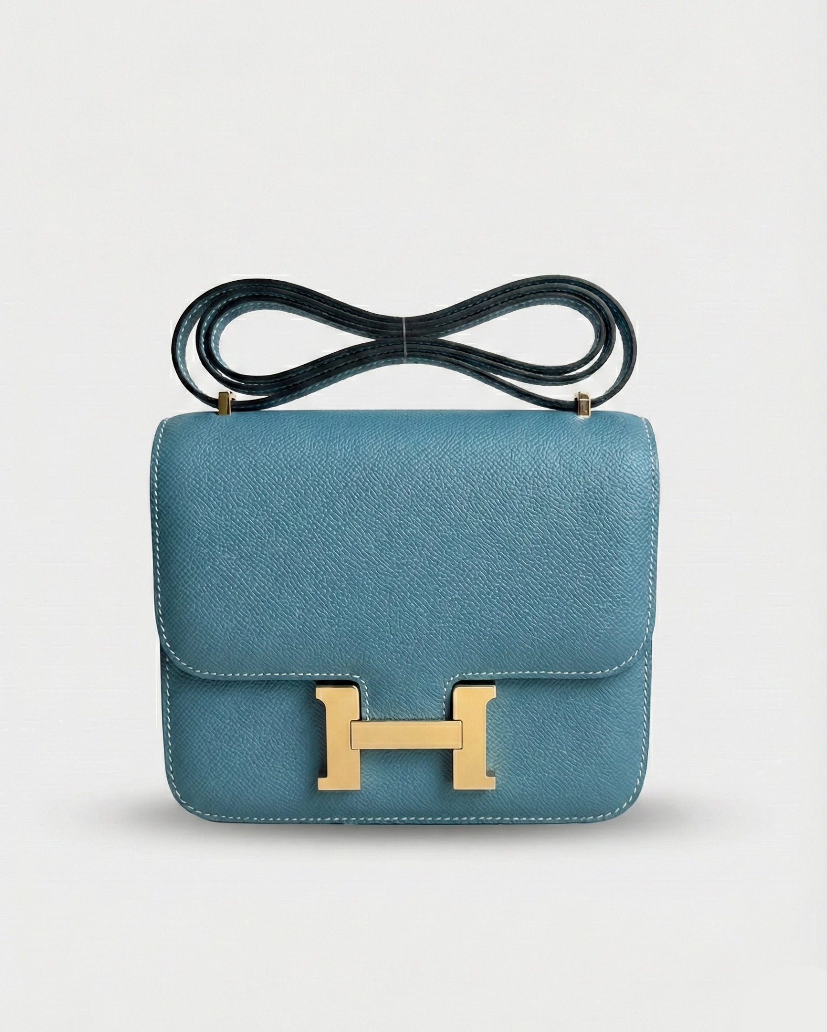 Hermès Constance Handbag Epson Leather New Blue Jean Hermes premium 1:1 craftmanship super master edition Hermès Constance Handbag Epson Leather New Blue Jean - Image 2
