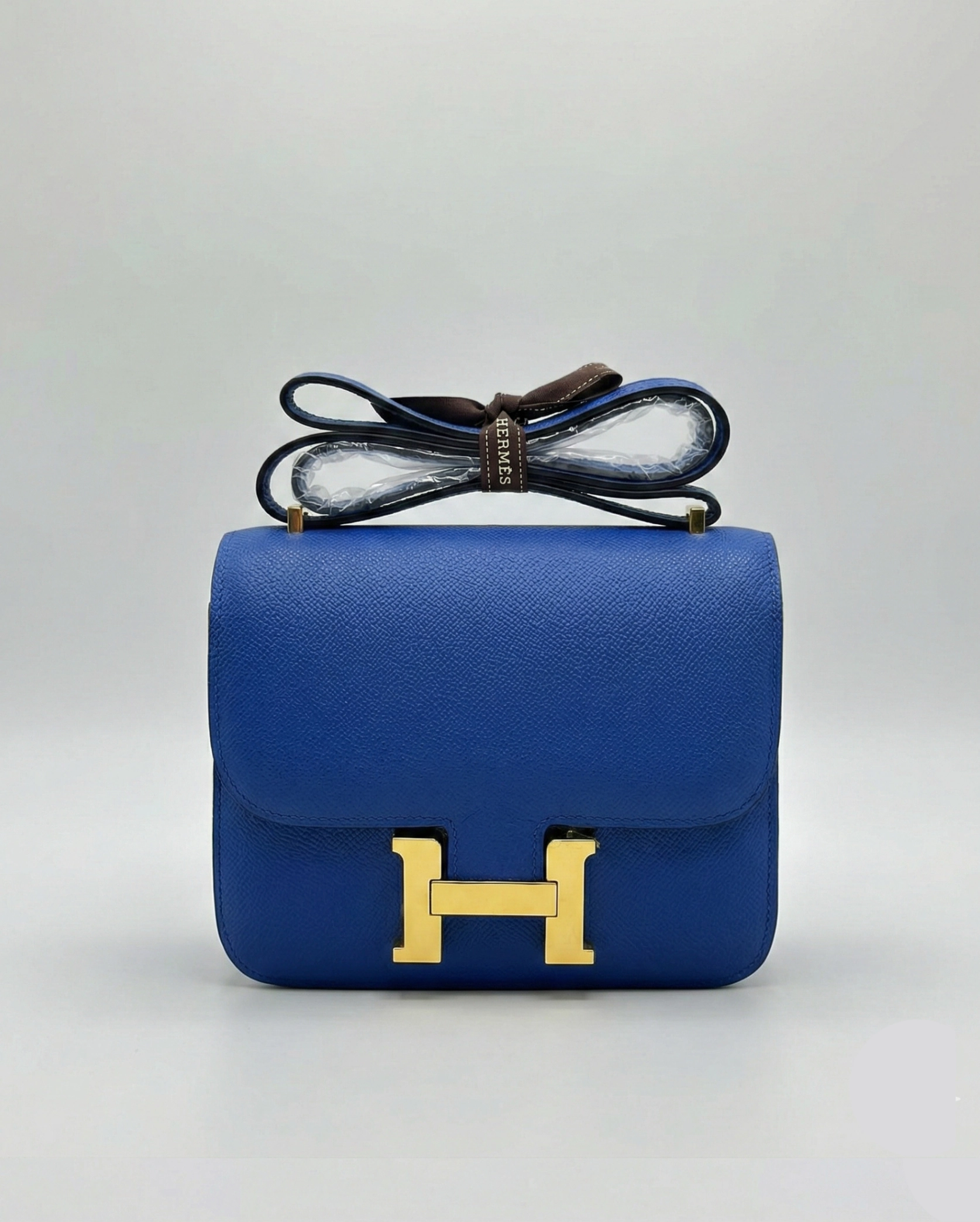 Hermès Constance Handbag Epson Leather Blue Hermes premium 1:1 craftmanship super master edition Hermès Constance Handbag Epson Leather Blue