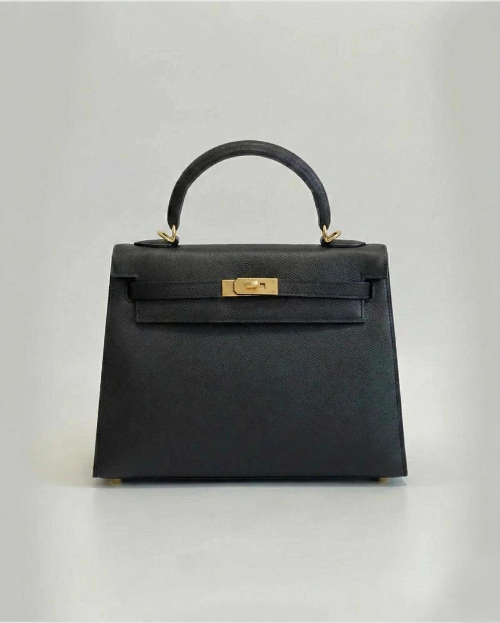 The Hermès Kelly 25 in Togo leather Black Hermes premium 1:1 craftmanship super master edition The Hermès Kelly 25 in Togo leather Black