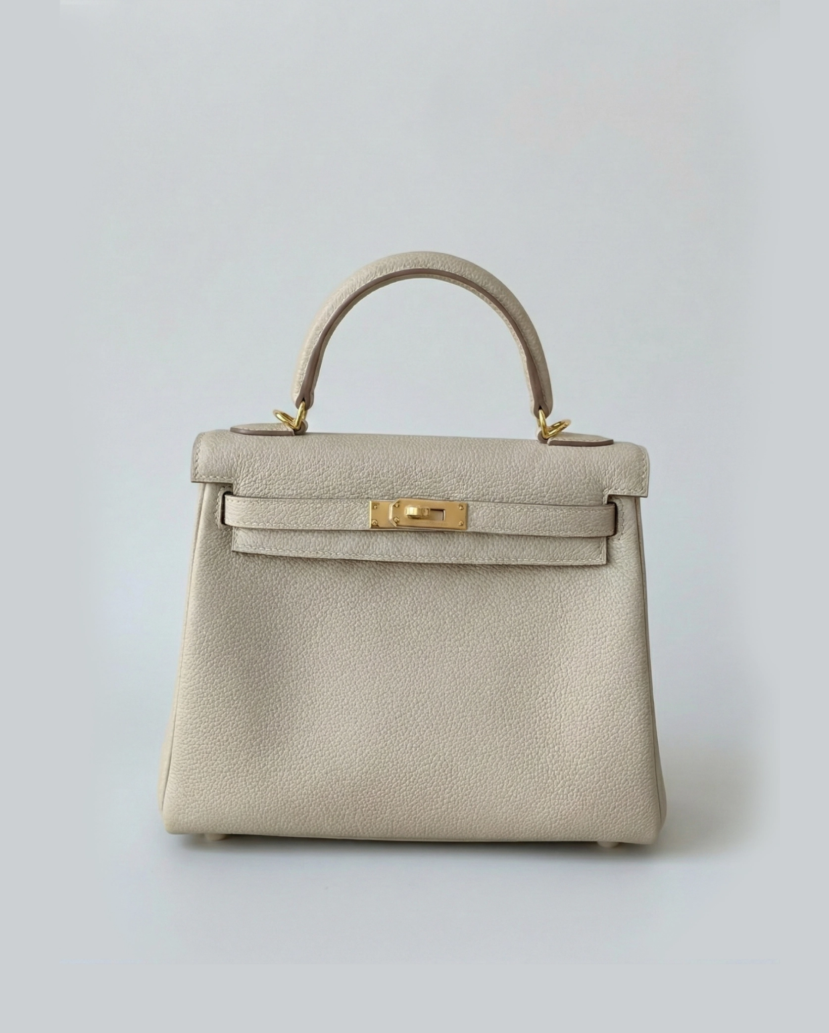 The Hermès Kelly 25 in Togo white Hermes premium 1:1 craftmanship super master edition The Hermès Kelly 25 in Togo white