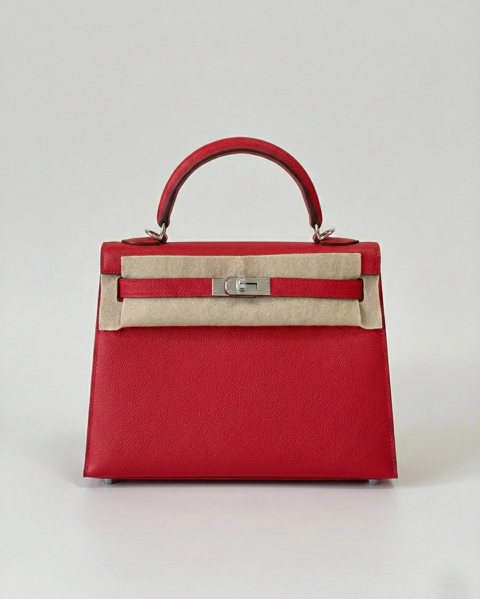 The Hermès Kelly 25 in Epsom leather red Hermes premium 1:1 craftmanship super master edition The Hermès Kelly 25 in Epsom leather red