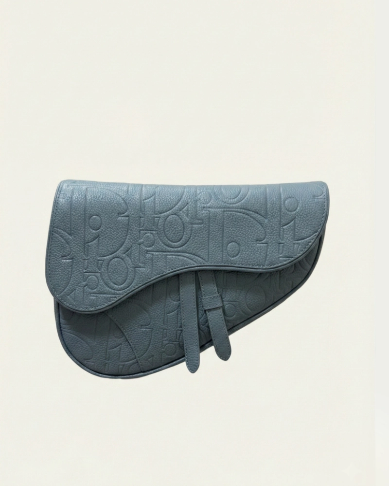 Dior Men's Saddle Bag in Grained Dior Oblique Leather CHRISTIAN DIOR premium 1:1 craftmanship super master edition Dior Men's Saddle Bag in Grained Dior Oblique Leather