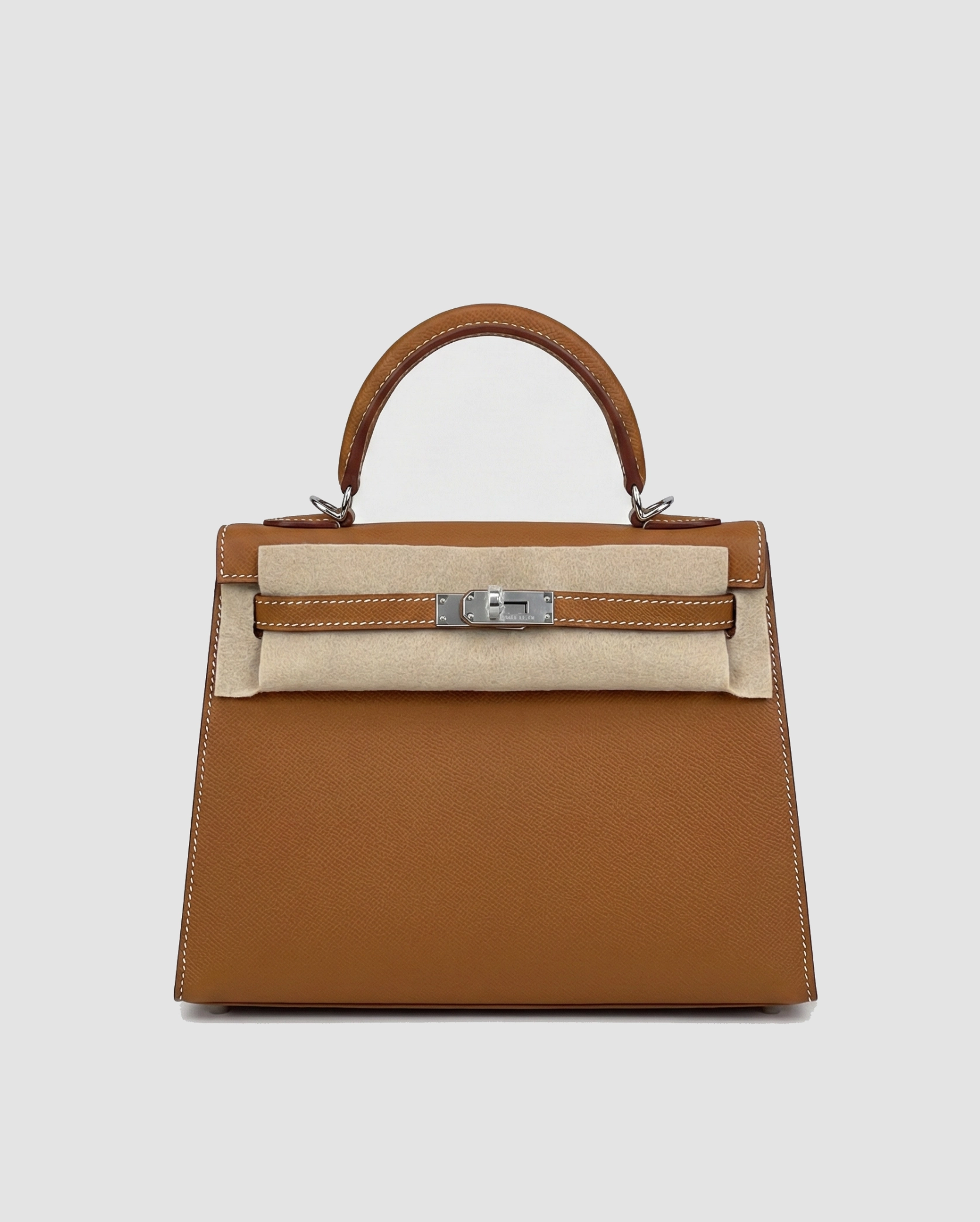 The Hermès Kelly 25 in Epsom leather Tan brown Hermes premium 1:1 craftmanship super master edition The Hermès Kelly 25 in Epsom leather Tan brown
