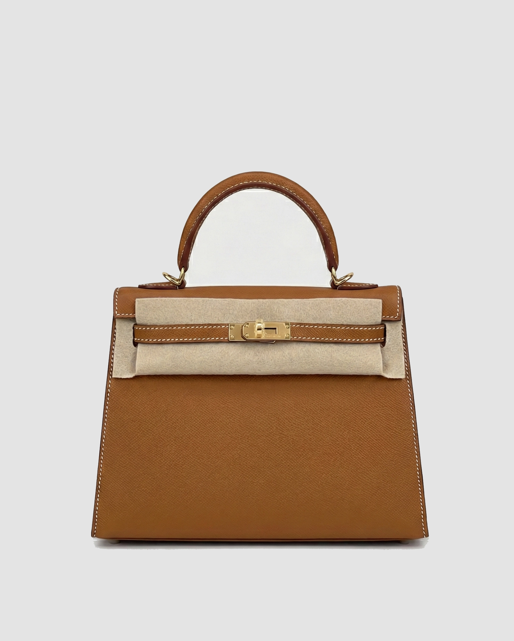 The Hermès Kelly 25 in Epsom leather Tan brown Hermes premium 1:1 craftmanship super master edition The Hermès Kelly 25 in Epsom leather Tan brown - Image 2