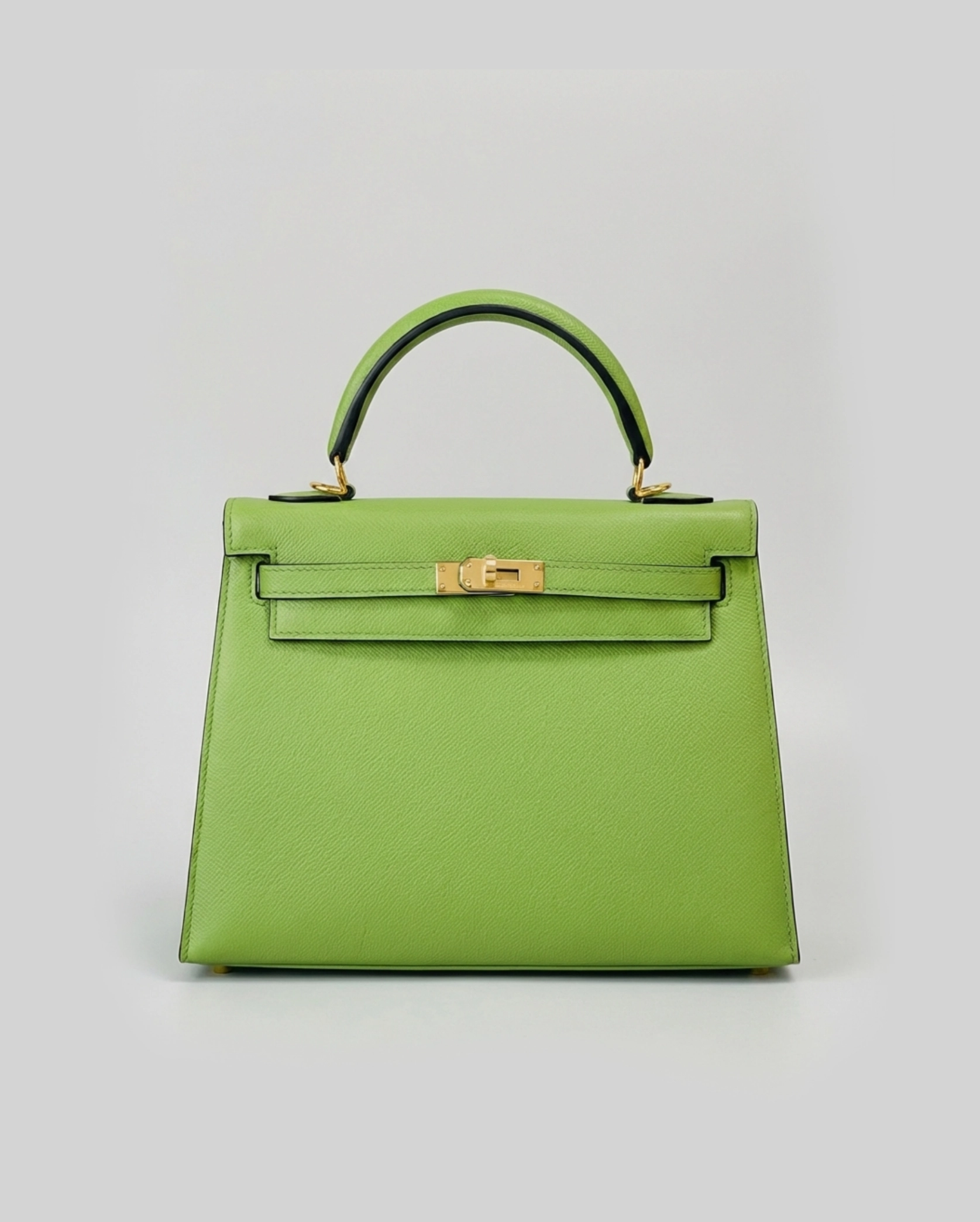 The Hermès Kelly 25 in Epsom leather Lime Green Hermes premium 1:1 craftmanship super master edition The Hermès Kelly 25 in Epsom leather Lime Green
