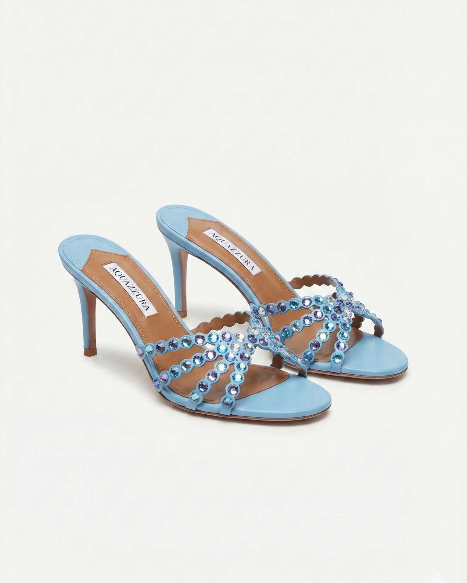 quazzura Tequila Mules light blue Aquazzura premium 1:1 craftmanship super master edition quazzura Tequila Mules light blue