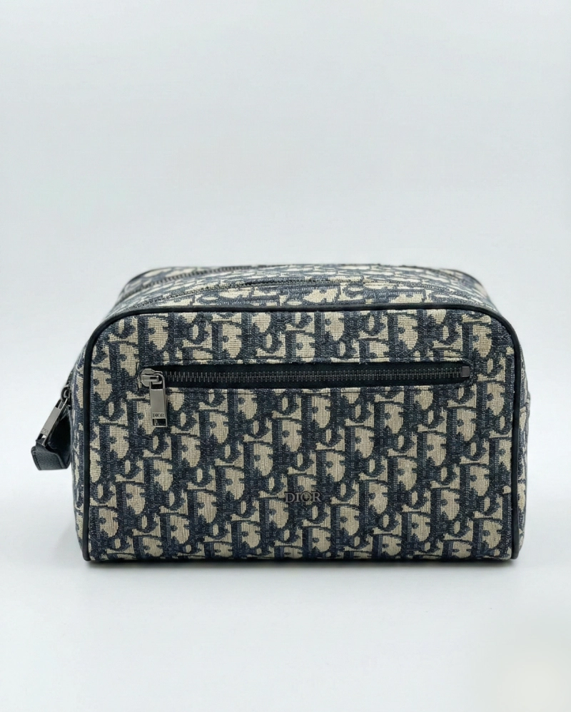 Dior Toiletry Bag in Dior Oblique & CD Diamond Canvas CHRISTIAN DIOR premium 1:1 craftmanship super master edition Dior Toiletry Bag in Dior Oblique & CD Diamond Canvas