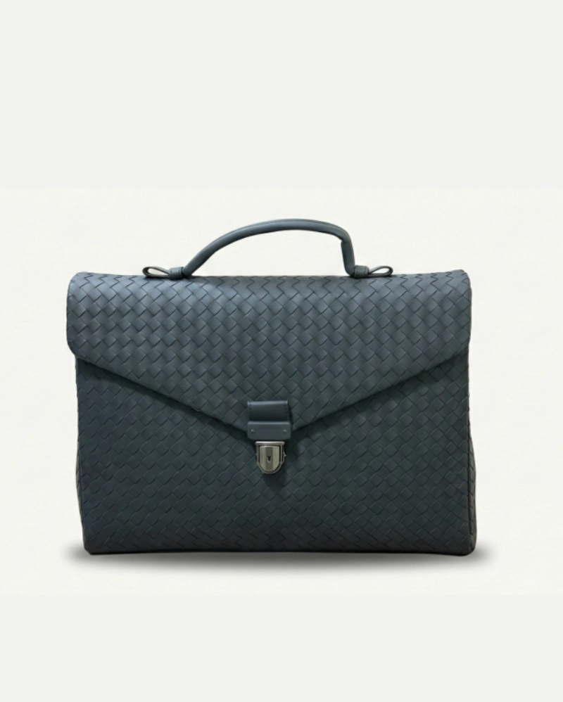Bottega Veneta Intrecciato Leather Briefcase & Document Case Collection BOTTEGA VENETA premium 1:1 craftmanship super master edition Bottega Veneta Intrecciato Leather Briefcase & Document Case Collection - Image 3