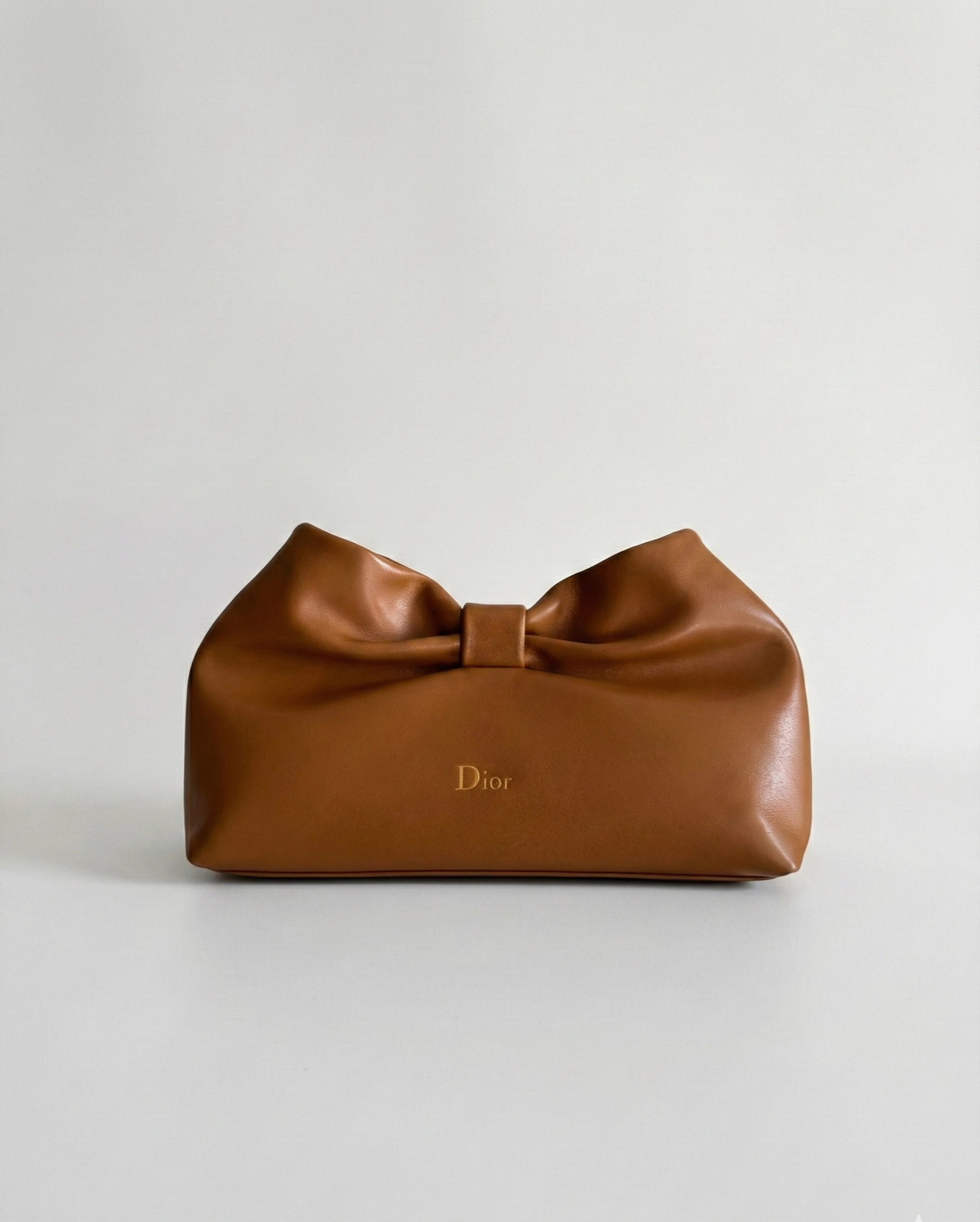 Dior Beauty Limited Edition Bow Pouch Cognac CHRISTIAN DIOR premium 1:1 craftmanship super master edition Dior Beauty Limited Edition Bow Pouch Cognac