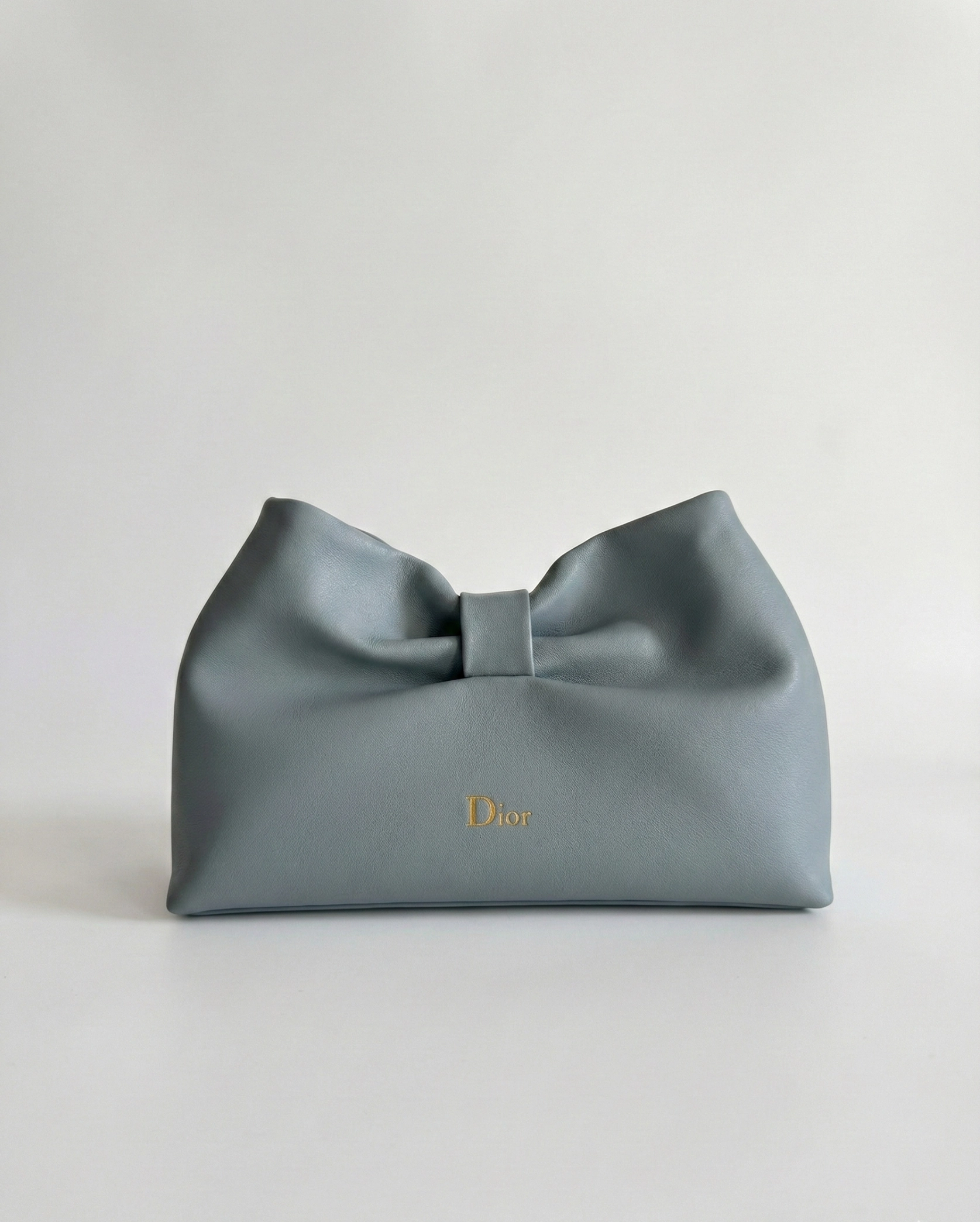 Dior Beauty Limited Edition Bow Pouch Slate Grey CHRISTIAN DIOR premium 1:1 craftmanship super master edition Dior Beauty Limited Edition Bow Pouch Slate Grey