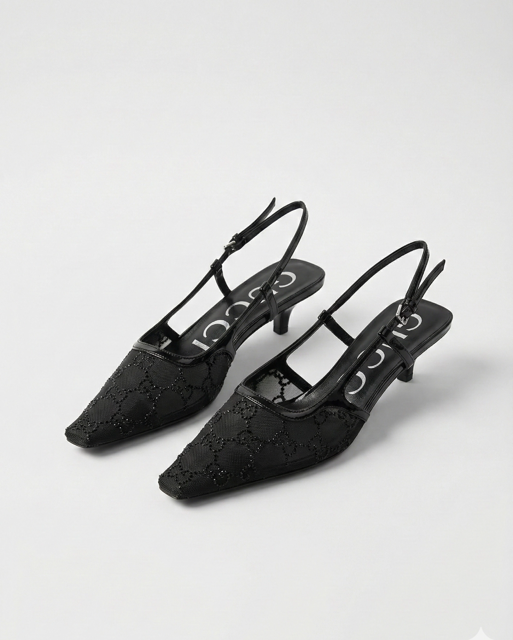 Gucci GG Crystal Slingback Pump GUCCI premium 1:1 craftmanship super master edition Gucci GG Crystal Slingback Pump - Image 2