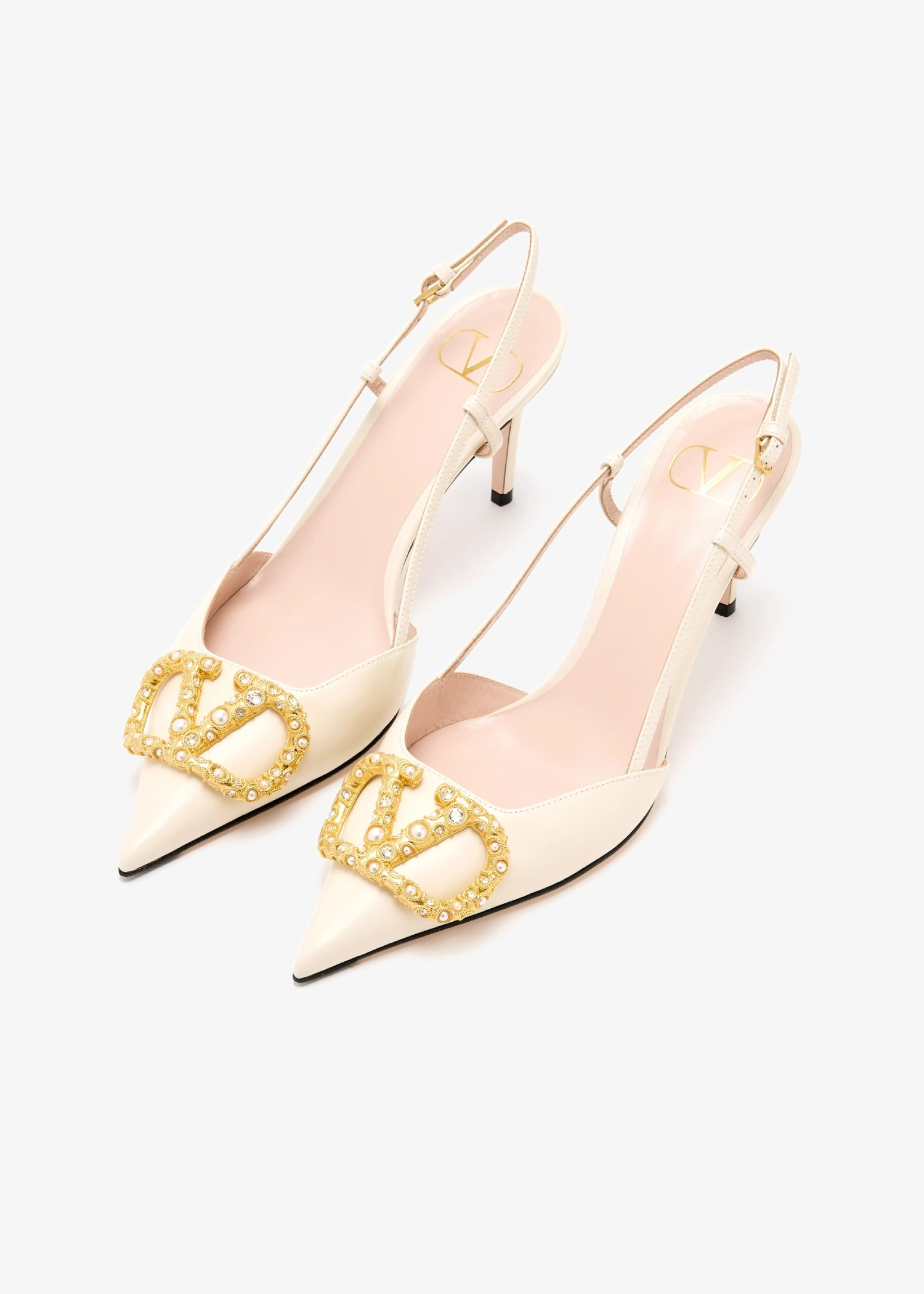 Valentino Garavani VLogo Signature slingback pumps stone sappire VALENTINO premium 1:1 craftmanship super master edition Valentino Garavani VLogo Signature slingback pumps stone sappire
