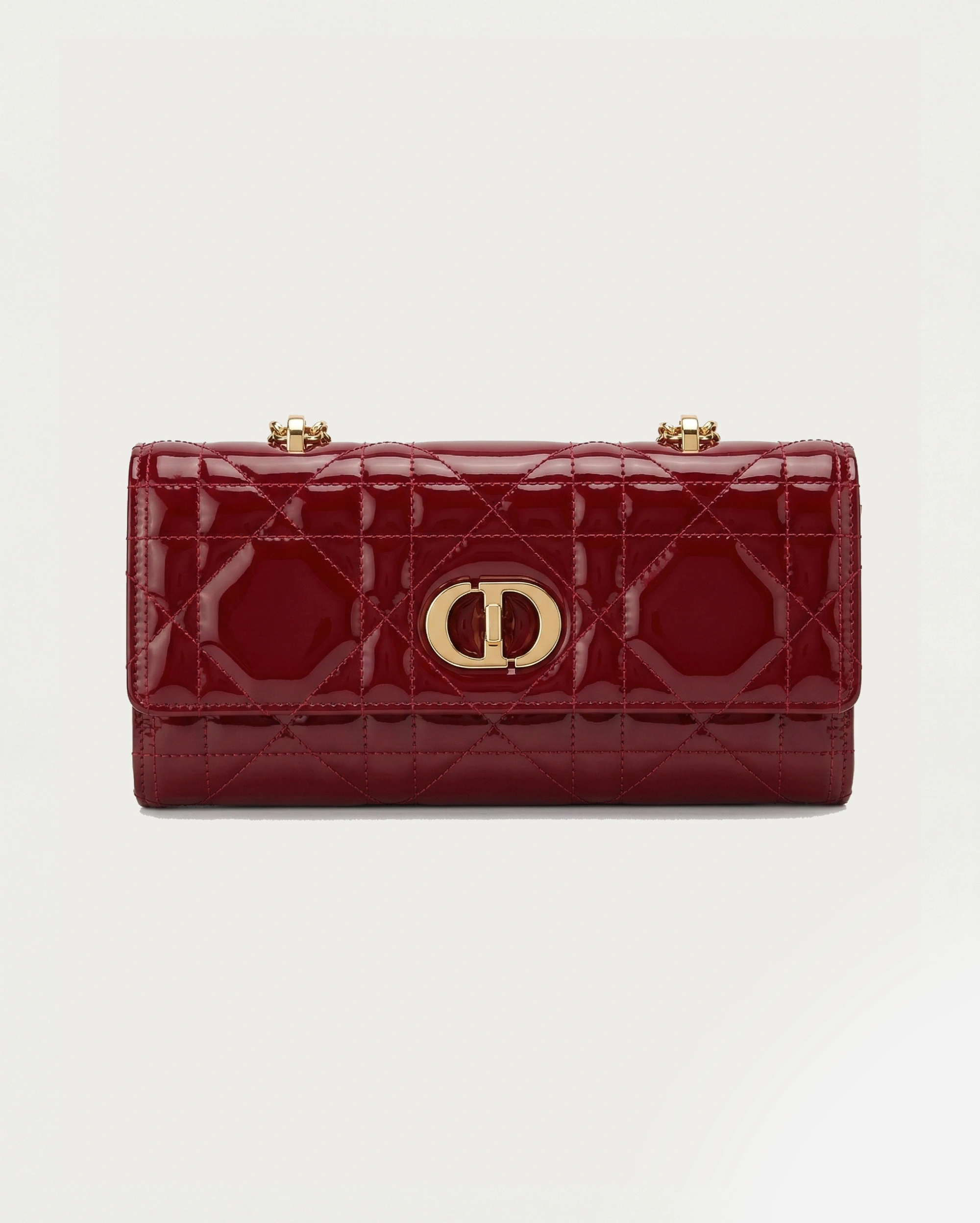 Dior Caro Pouch in Cherry Red Cannage Leather CHRISTIAN DIOR premium 1:1 craftmanship super master edition Dior Caro Pouch in Cherry Red Cannage Leather