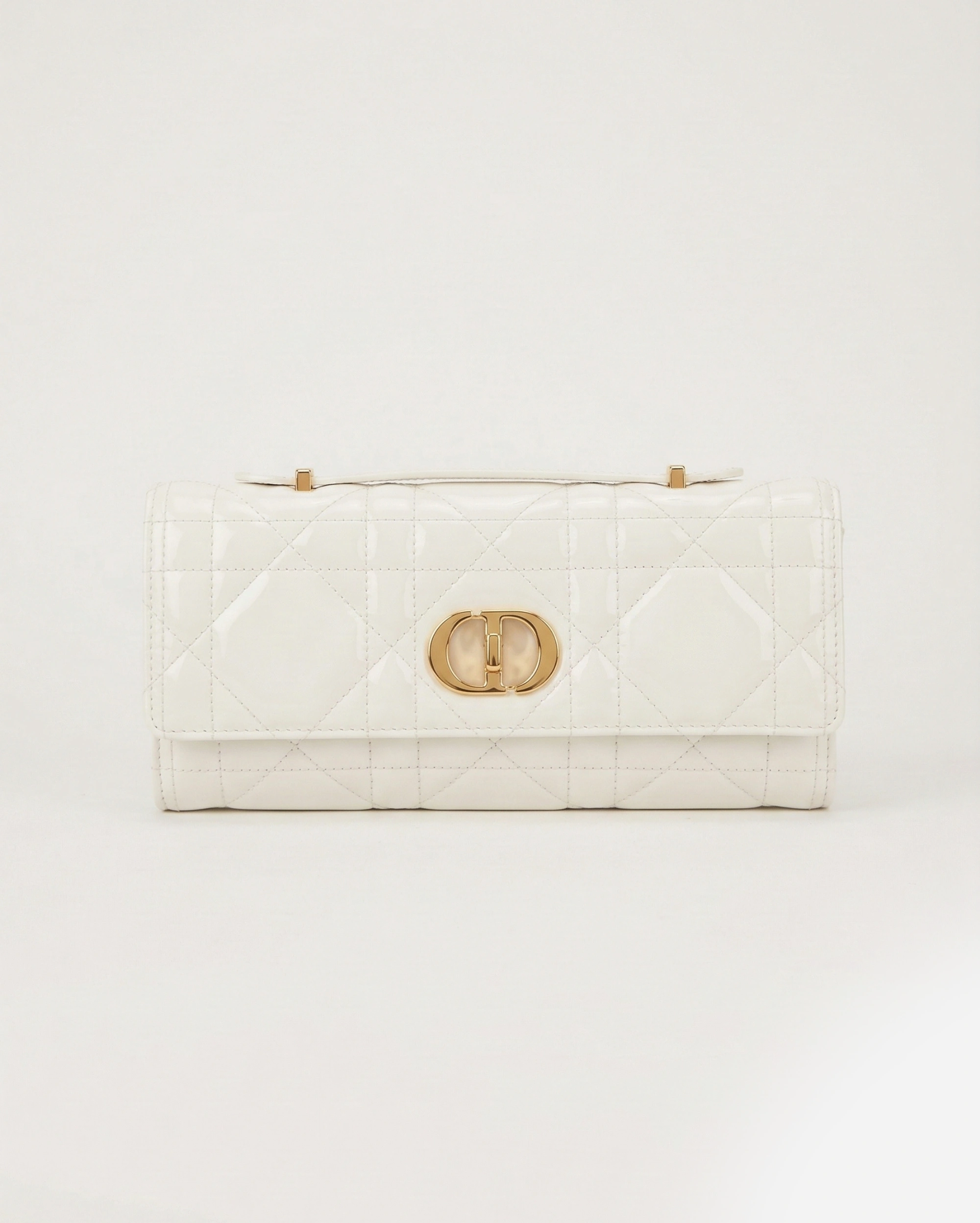 Dior Caro Pouch in White Cannage Leather CHRISTIAN DIOR premium 1:1 craftmanship super master edition Dior Caro Pouch in White Cannage Leather