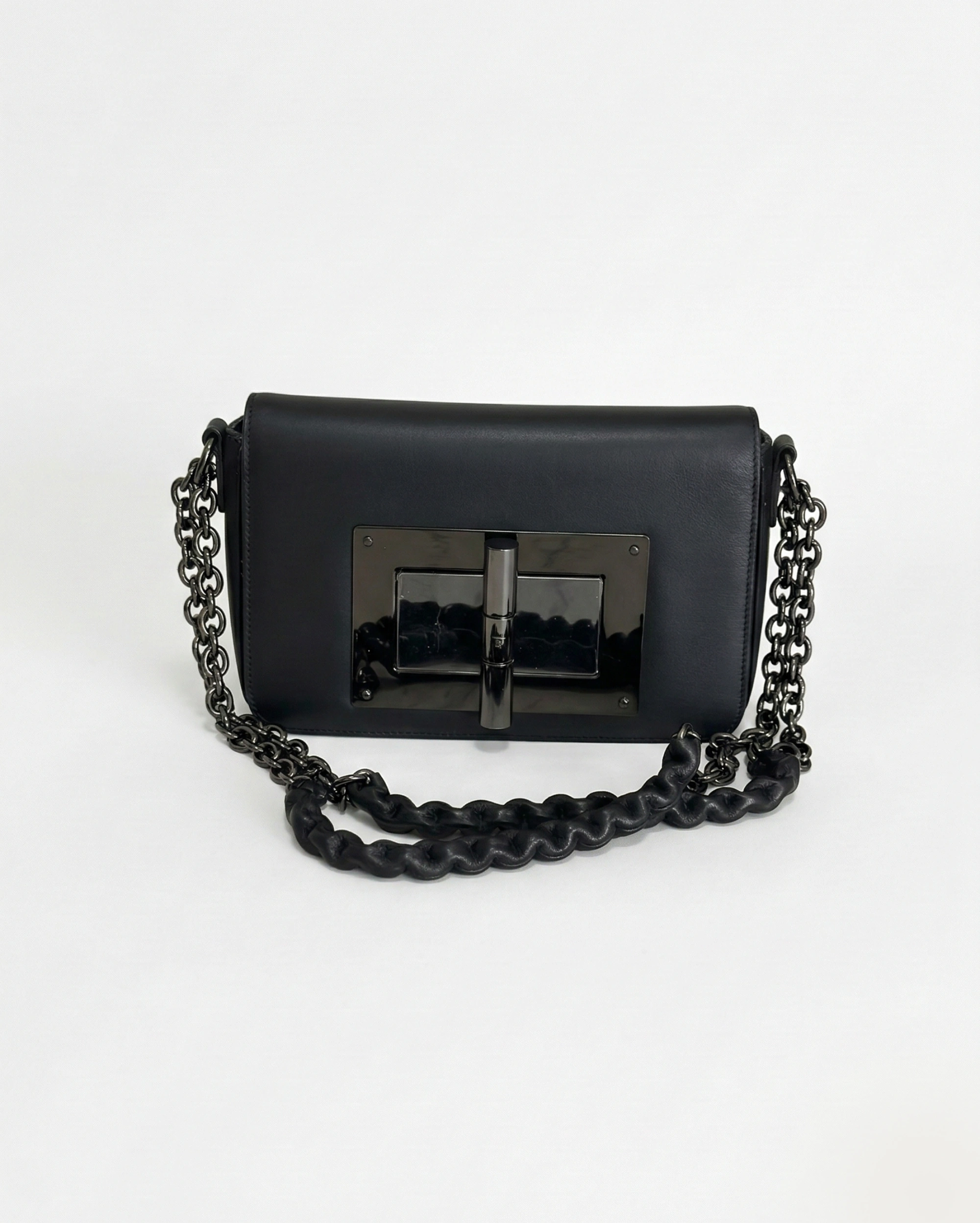 Tom Ford Natalia Medium in Black Smooth Calfskin Tom Ford premium 1:1 craftmanship super master edition Tom Ford Natalia Medium in Black Smooth Calfskin