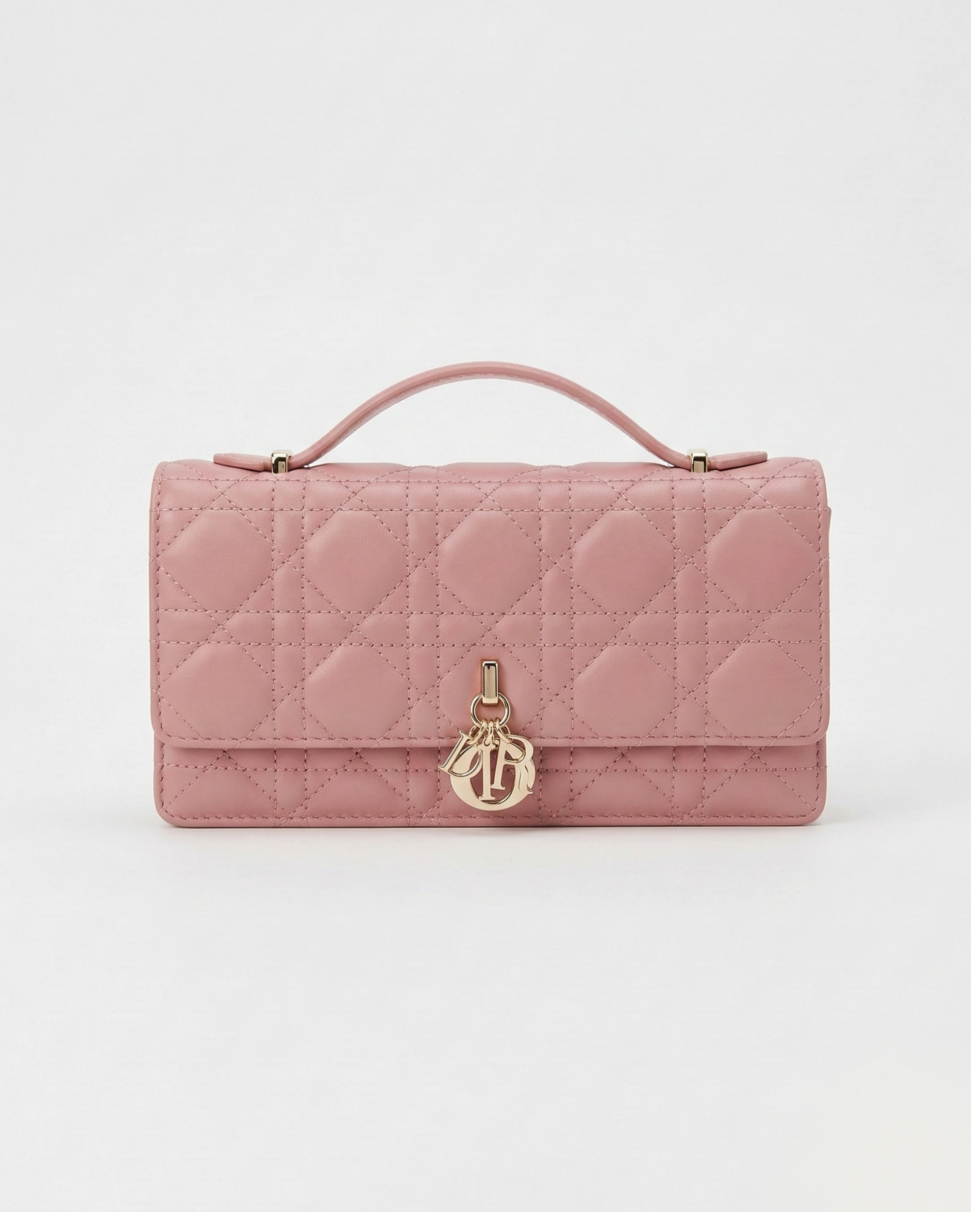 Miss Dior Pouch in Peony Pink Cannage Lambskin CHRISTIAN DIOR premium 1:1 craftmanship super master edition Miss Dior Pouch in Peony Pink Cannage Lambskin