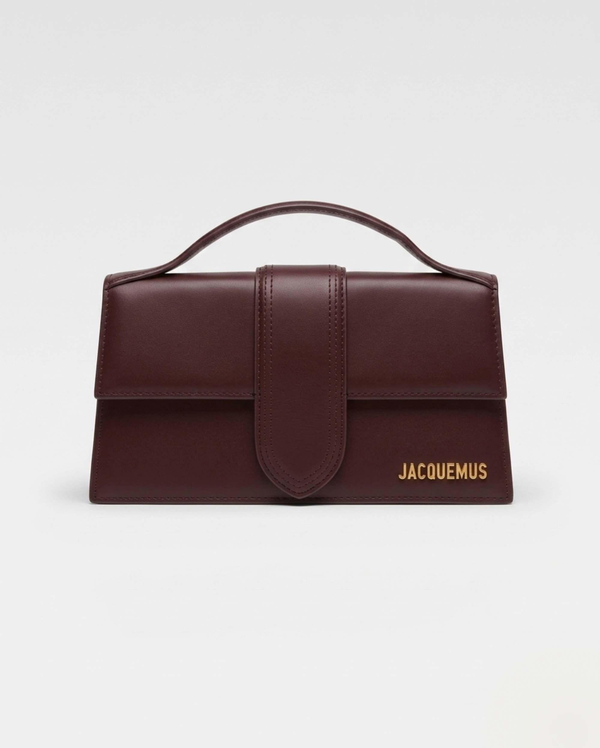 Jacquemus Le Bambino Long in Deep Mahogany Brown Leather JACQUEMUS premium 1:1 craftmanship super master edition Jacquemus Le Bambino Long in Deep Mahogany Brown Leather