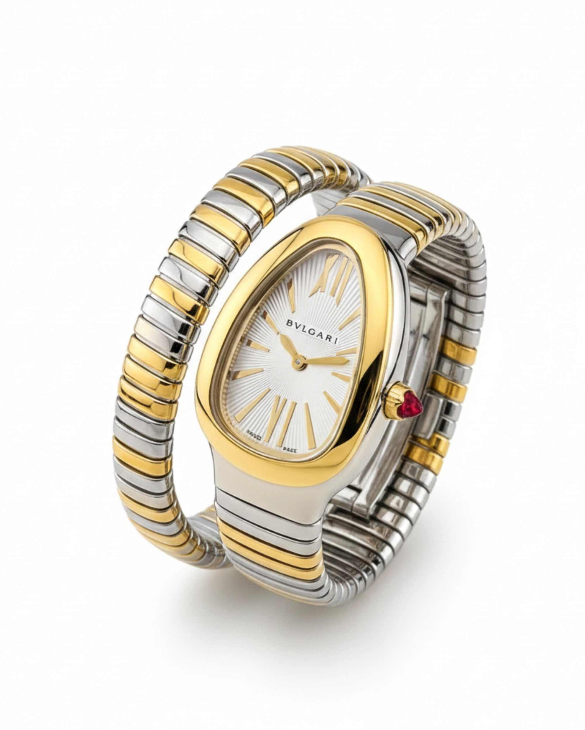 Bvlgari Serpenti Tubogas Two-Tone Yellow Gold and Steel Watch BVLGARI premium 1:1 craftmanship super master edition Bvlgari Serpenti Tubogas Two-Tone Yellow Gold and Steel Watch