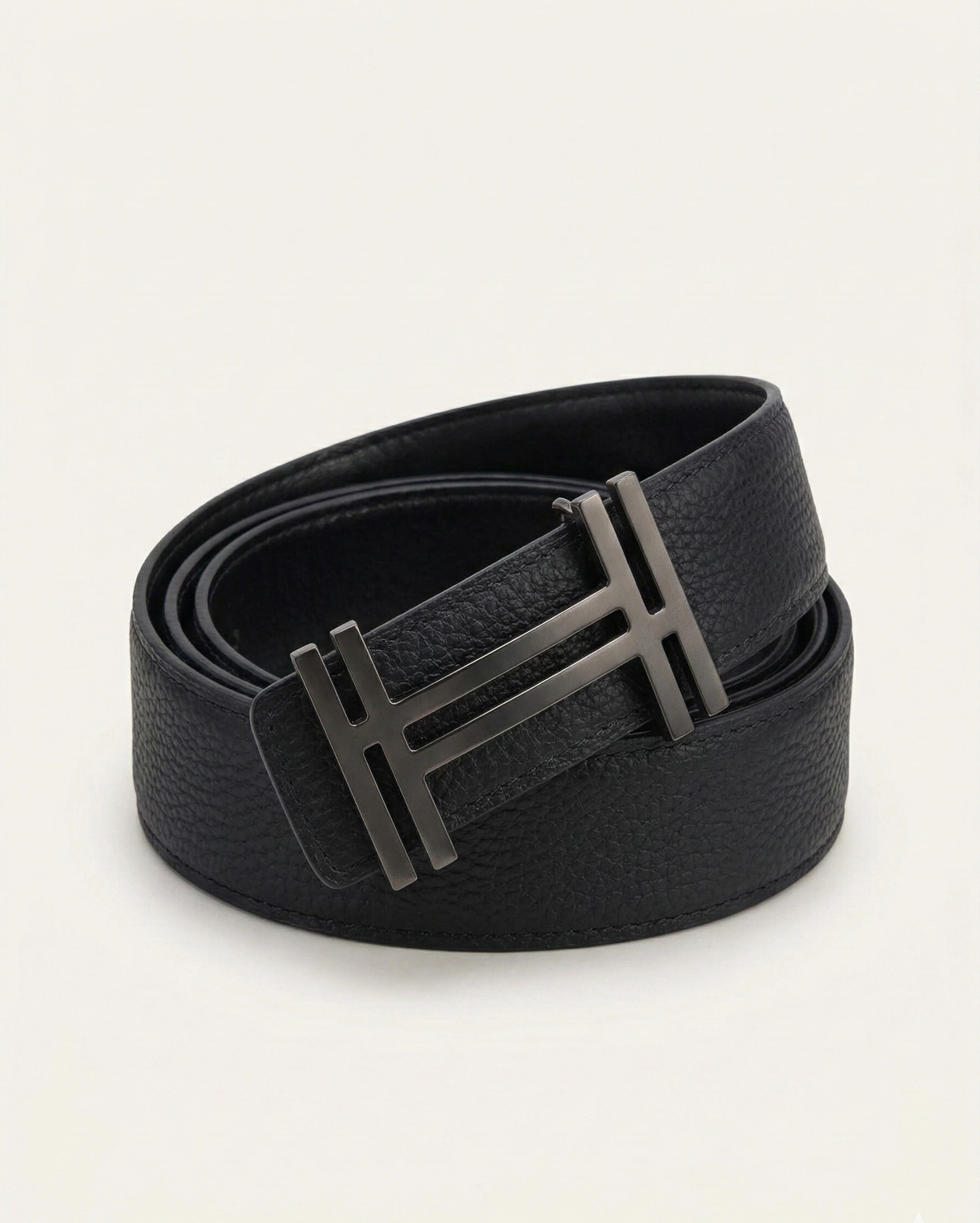Hermes Constance Black Textured Leather Belt with Matte Black Quizz Buckle Hermes premium 1:1 craftmanship super master edition Hermes Constance Black Textured Leather Belt with Matte Black Quizz Buckle