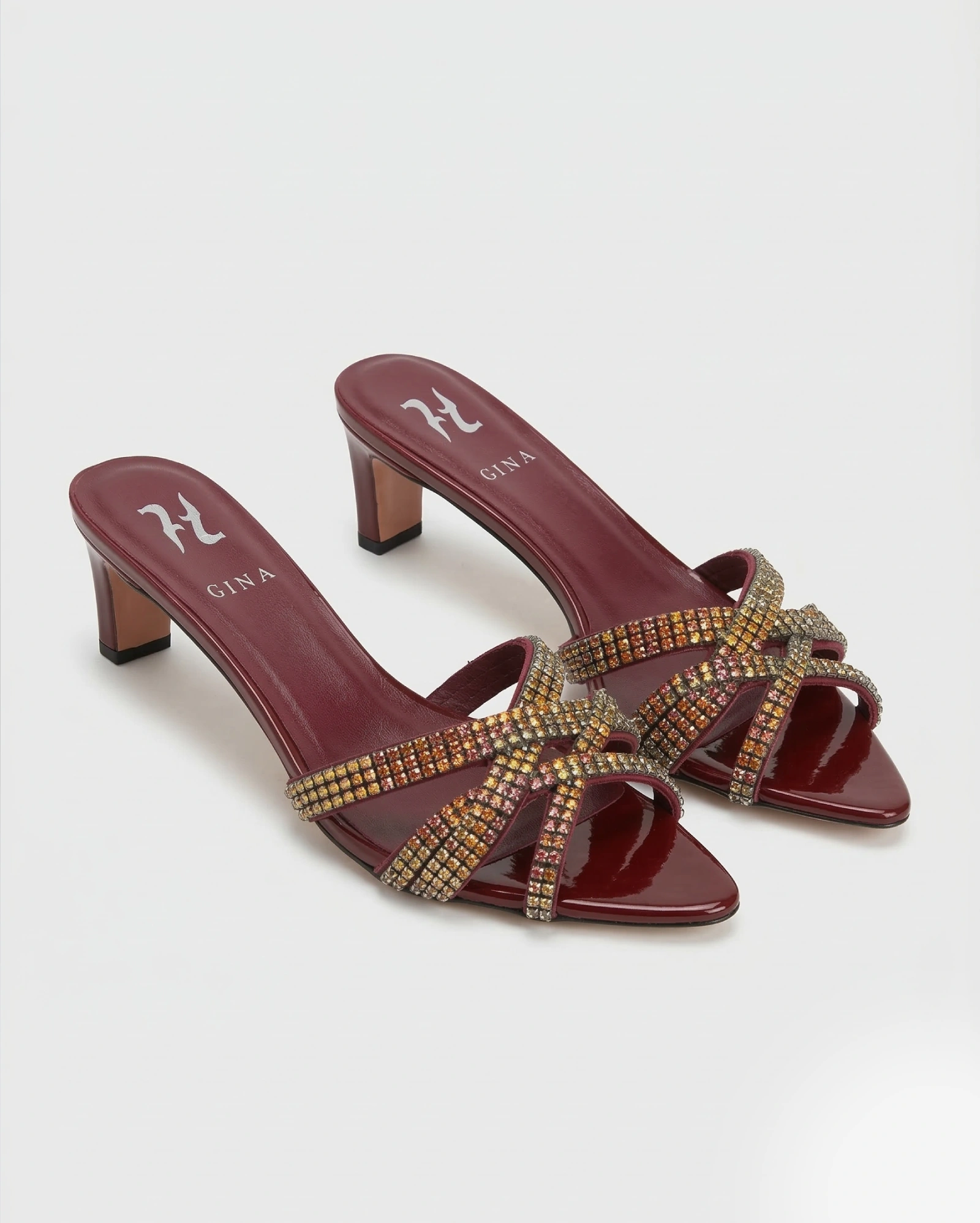 Hermès Premiere Crystal Sandal in Burgundy Satin Hermes premium 1:1 craftmanship super master edition Hermès Premiere Crystal Sandal in Burgundy Satin