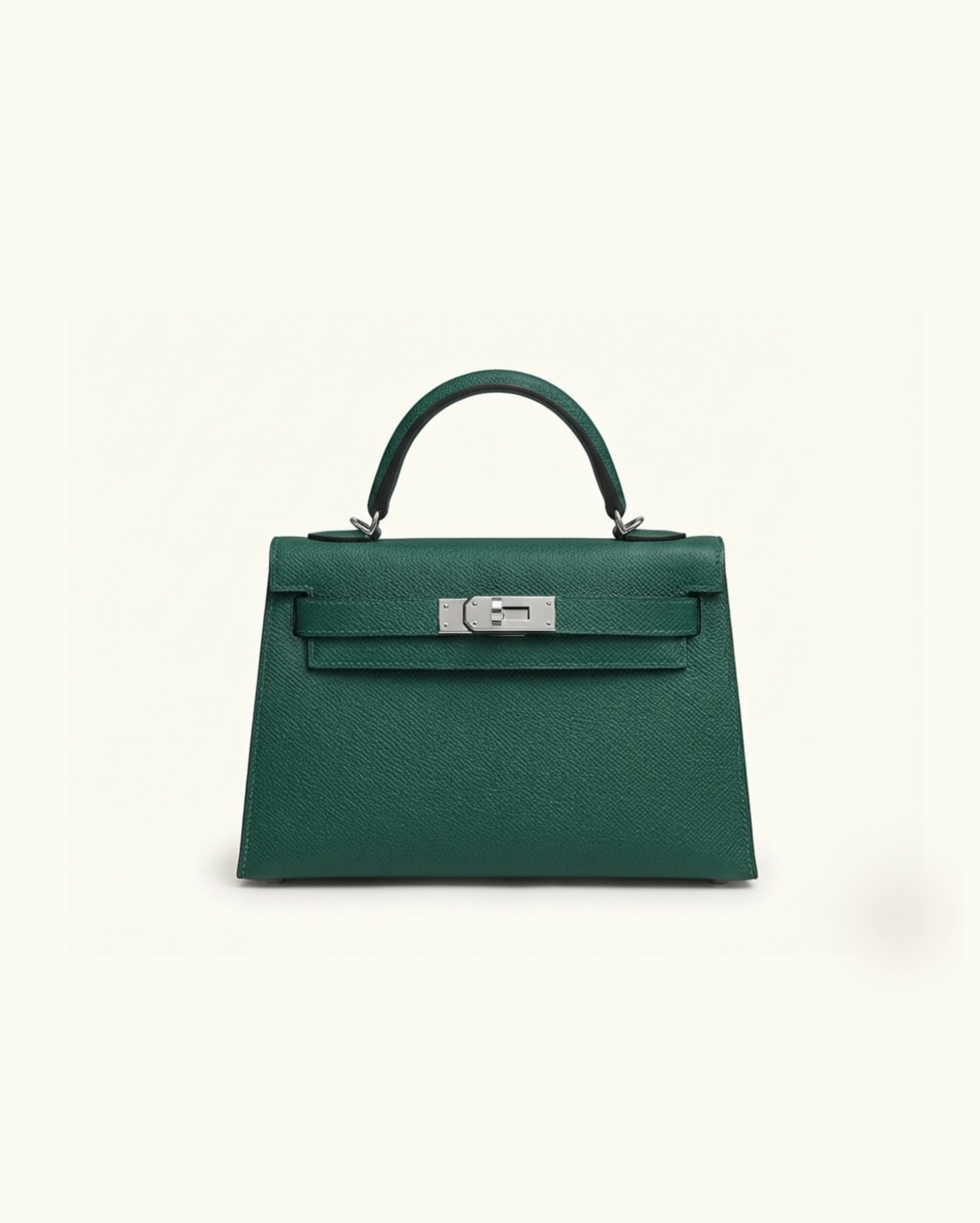Hermes mini Kelly Epsom Trapezoid Handbag Emerald Green Kelly premium 1:1 craftmanship super master edition Hermes mini Kelly Epsom Trapezoid Handbag Emerald Green