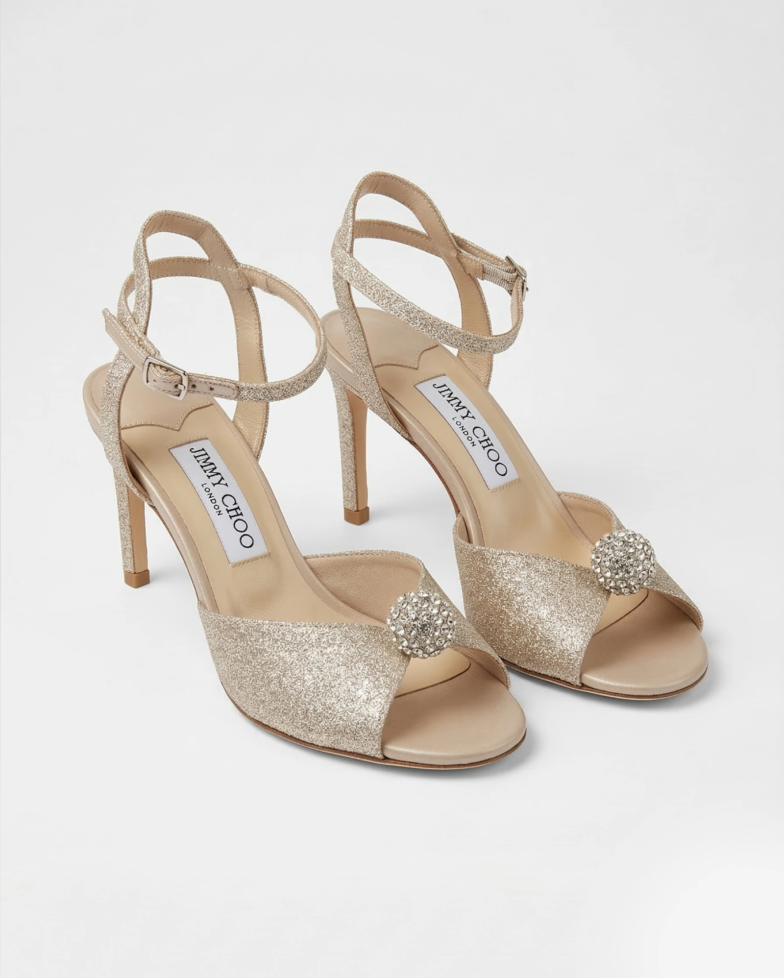 Jimmy Choo Sacora 100 Champagne Gold Glitter Pearl Sandals Jimmy Choo premium 1:1 craftmanship super master edition Jimmy Choo Sacora 100 Champagne Gold Glitter Pearl Sandals