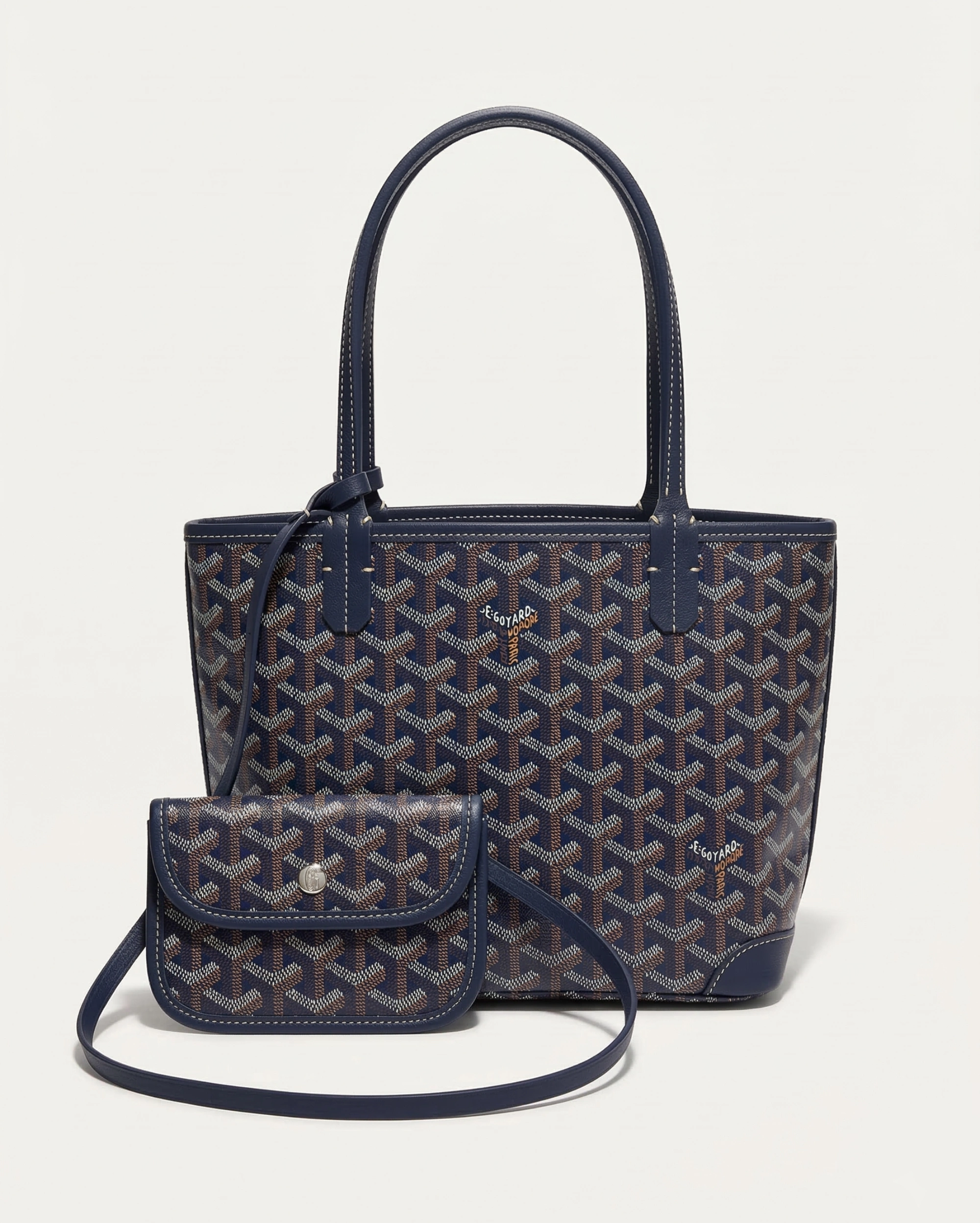 Maison Goyard Saint Louis Tote – Navy Blue GOYARD premium 1:1 craftmanship super master edition Maison Goyard Saint Louis Tote – Navy Blue