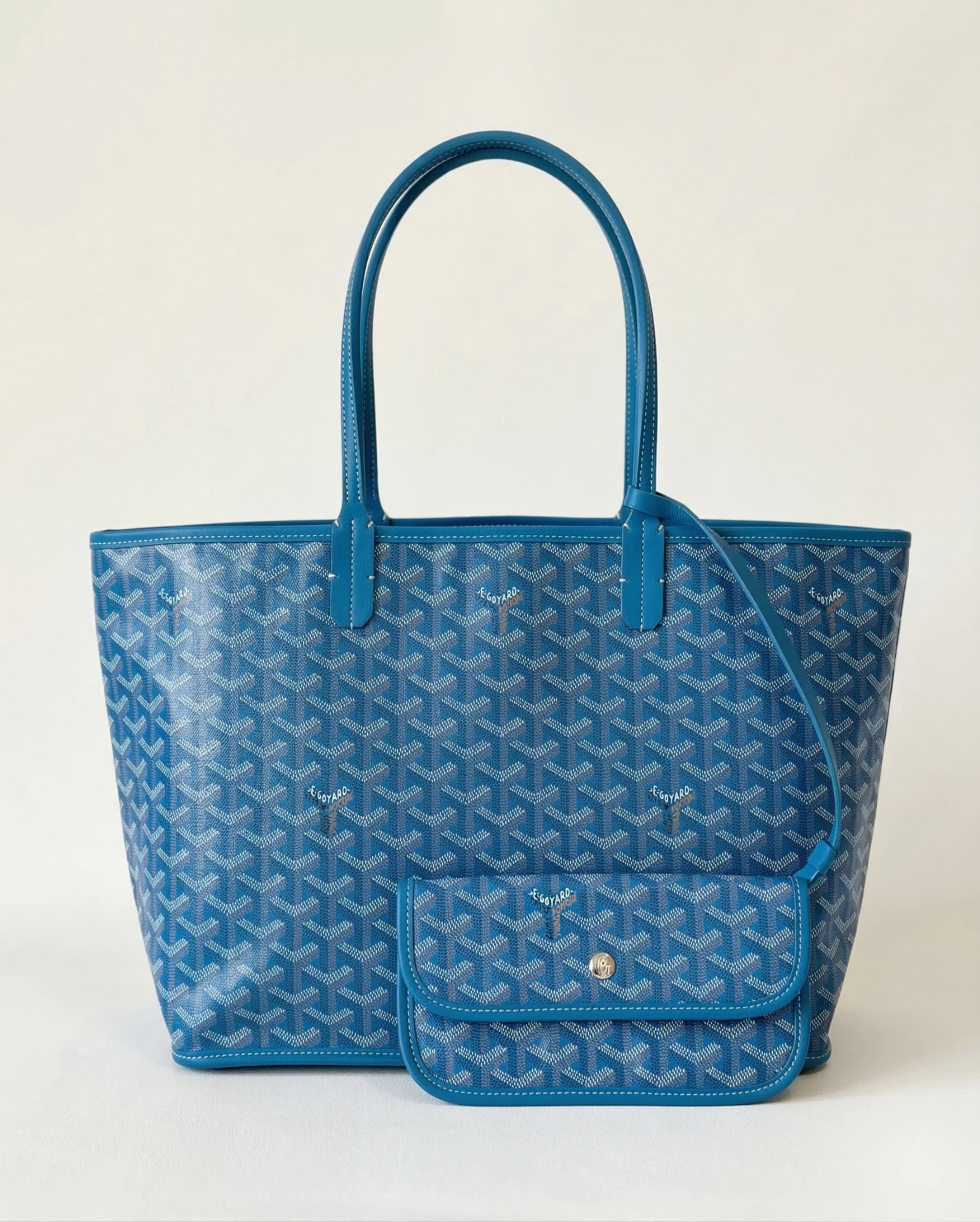 Maison Goyard Saint Louis Tote – Turquoise Blue GOYARD premium 1:1 craftmanship super master edition Maison Goyard Saint Louis Tote – Turquoise Blue