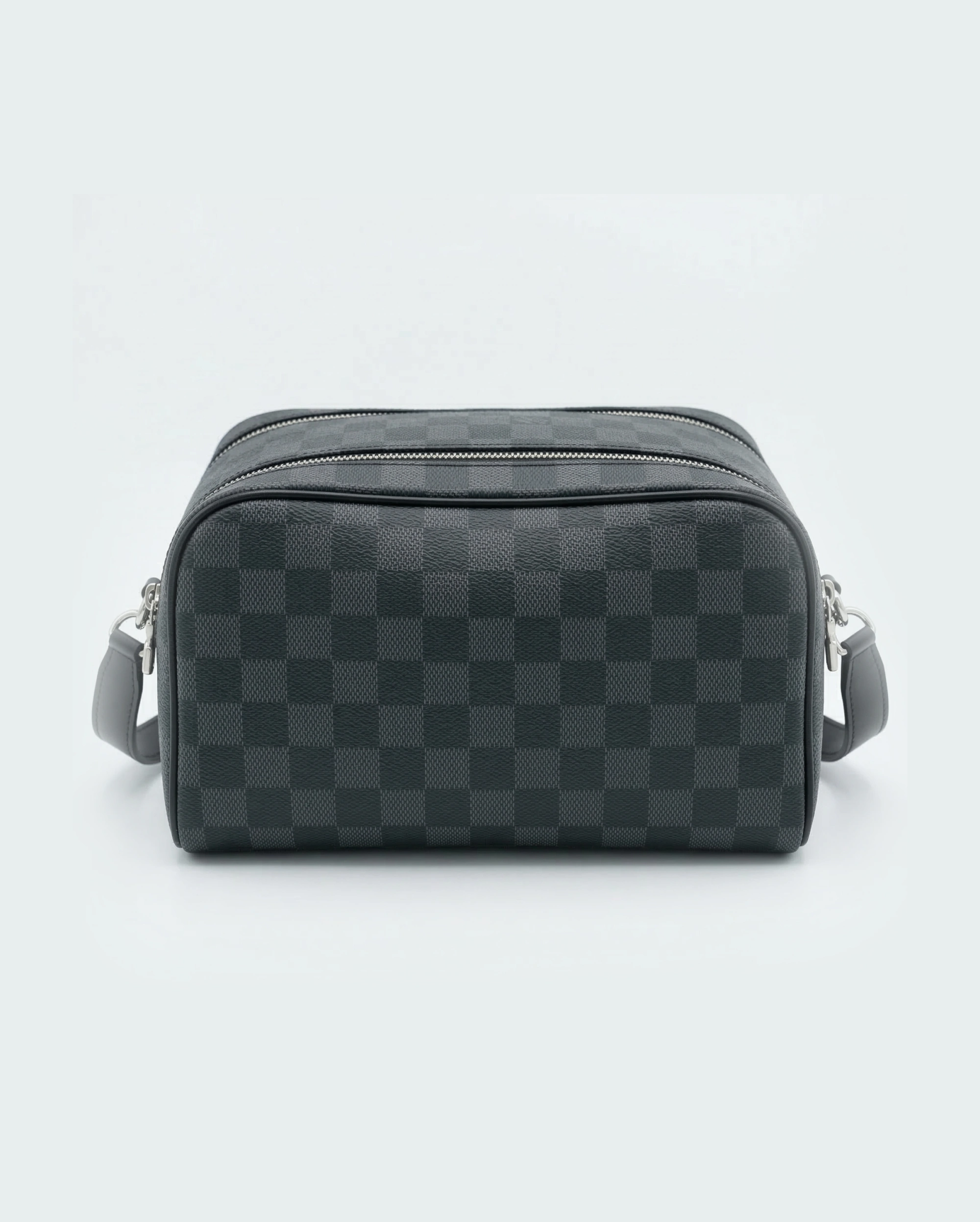 Louis Vuitton Toiletry Pouch – Damier Cobalt / Graphite Canvas LOUIS VUITTON premium 1:1 craftmanship super master edition Louis Vuitton Toiletry Pouch – Damier Cobalt / Graphite Canvas