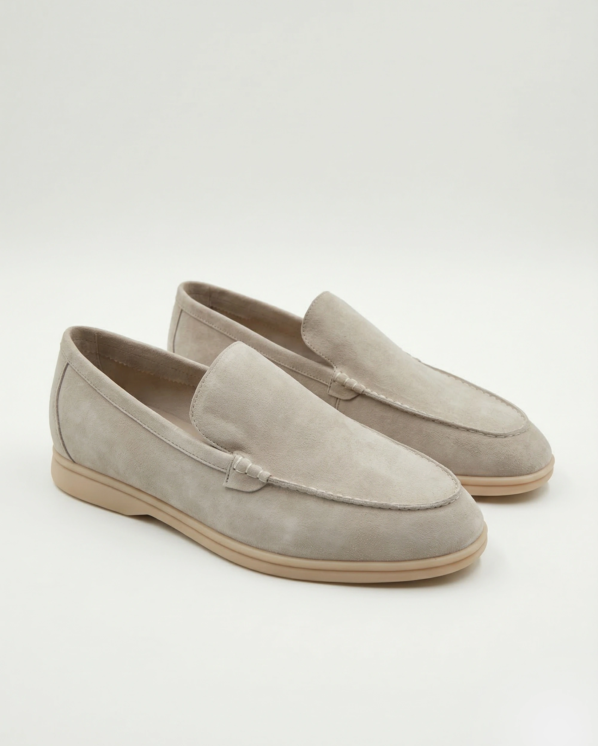 Loro Piana Men’s Stone Beige Suede Summer Walk Loafers – Essential Neutrals LORO PIANA premium 1:1 craftmanship super master edition Loro Piana Men’s Stone Beige Suede Summer Walk Loafers – Essential Neutrals