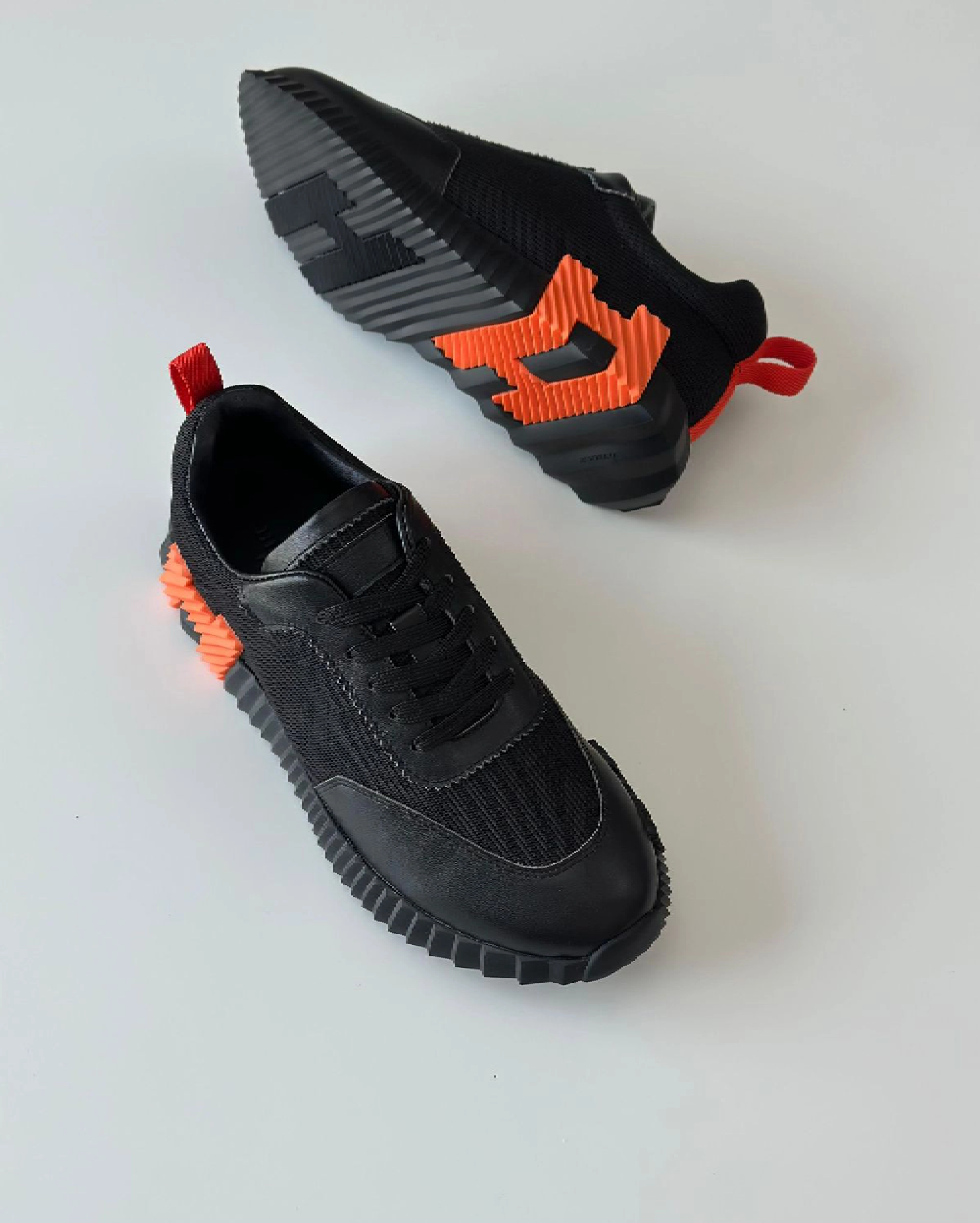Hermès "Get" Sneaker in Black and Orange Hermes premium 1:1 craftmanship super master edition Hermès "Get" Sneaker in Black and Orange