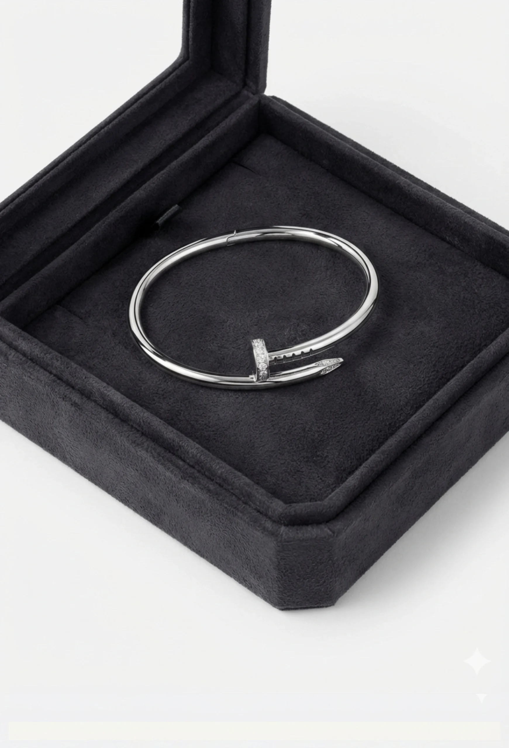 Cartier Juste un Clou Bracelet – 18K White Gold & Diamonds Cartier premium 1:1 craftmanship super master edition Cartier Juste un Clou Bracelet – 18K White Gold & Diamonds