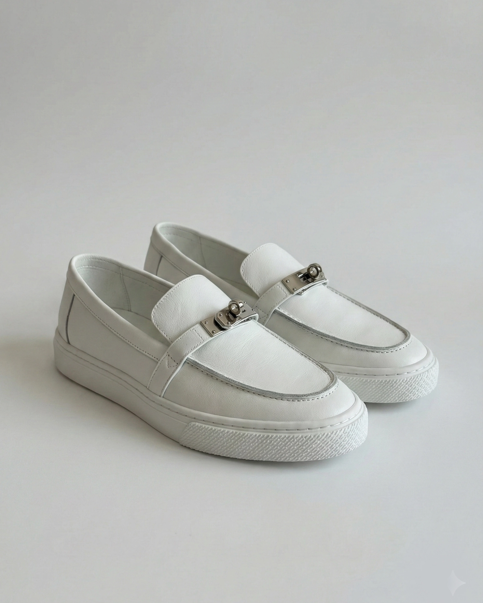 Hermès "Destin" Loafer in White Calfskin Hermes premium 1:1 craftmanship super master edition Hermès "Destin" Loafer in White Calfskin