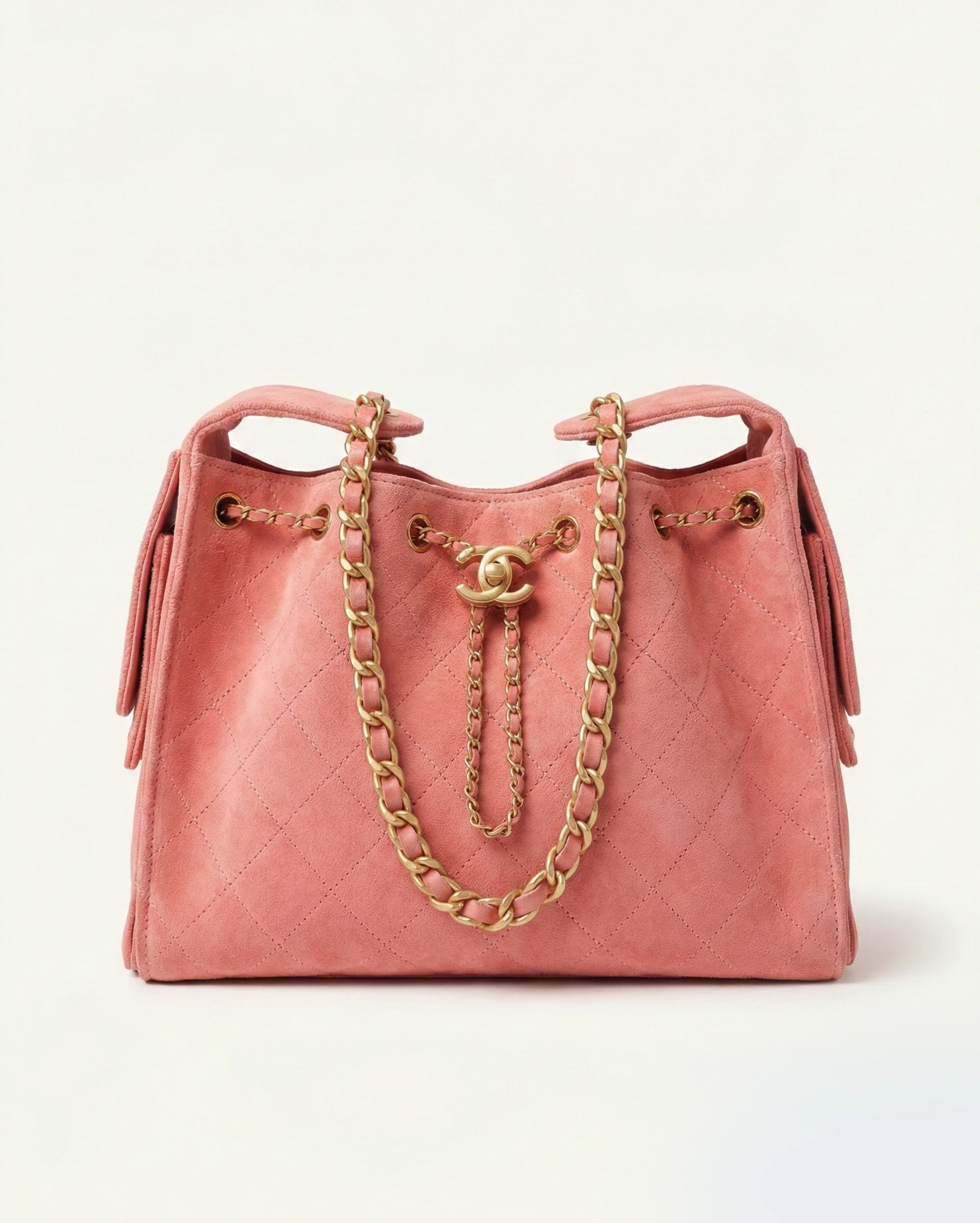 Chanel 22 Hobo Bag in Coral Rose Quilted Lambskin CHANEL premium 1:1 craftmanship super master edition Chanel 22 Hobo Bag in Coral Rose Quilted Lambskin