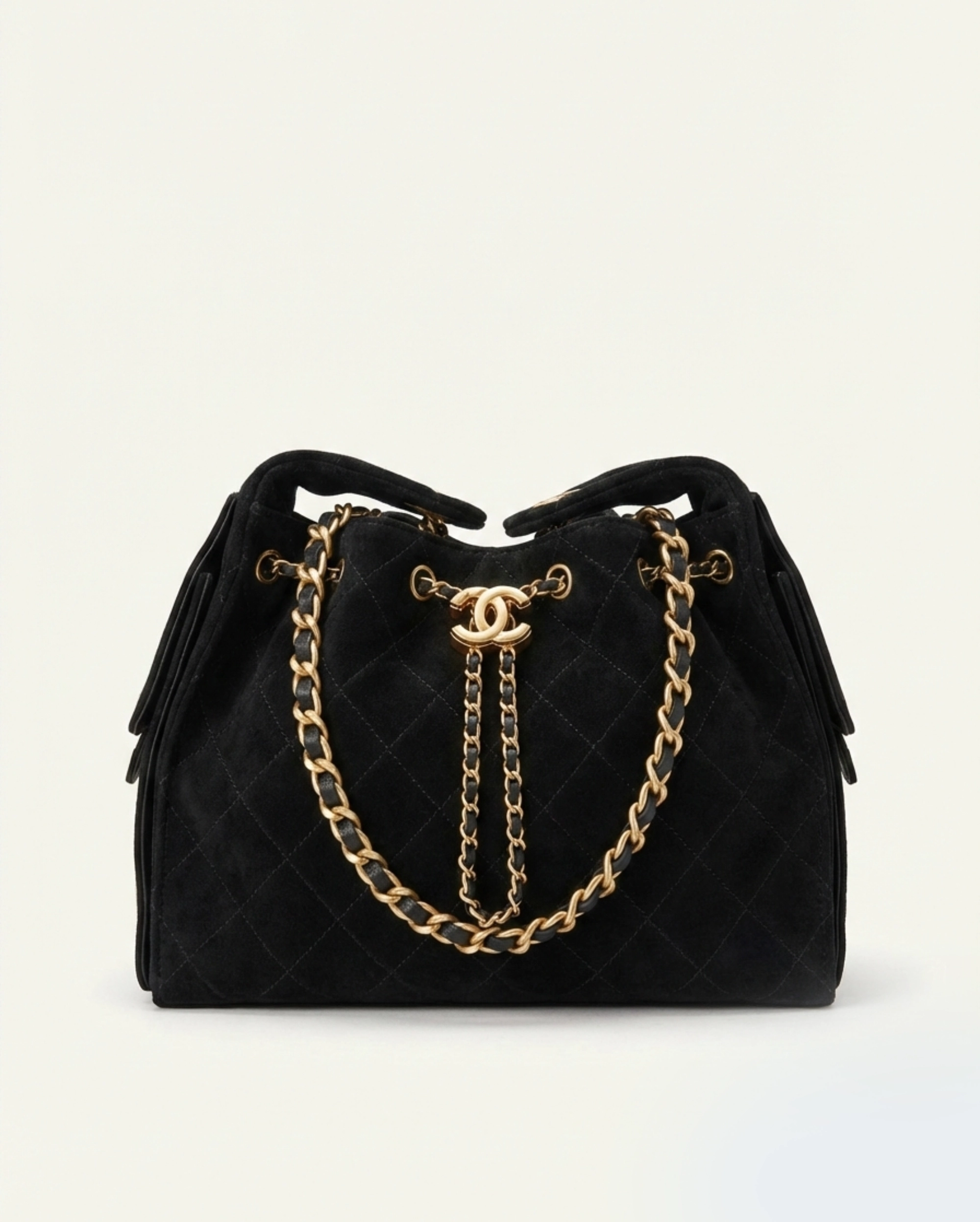 Chanel 22 Hobo Bag in Classic Black Quilted Lambskin CHANEL premium 1:1 craftmanship super master edition Chanel 22 Hobo Bag in Classic Black Quilted Lambskin
