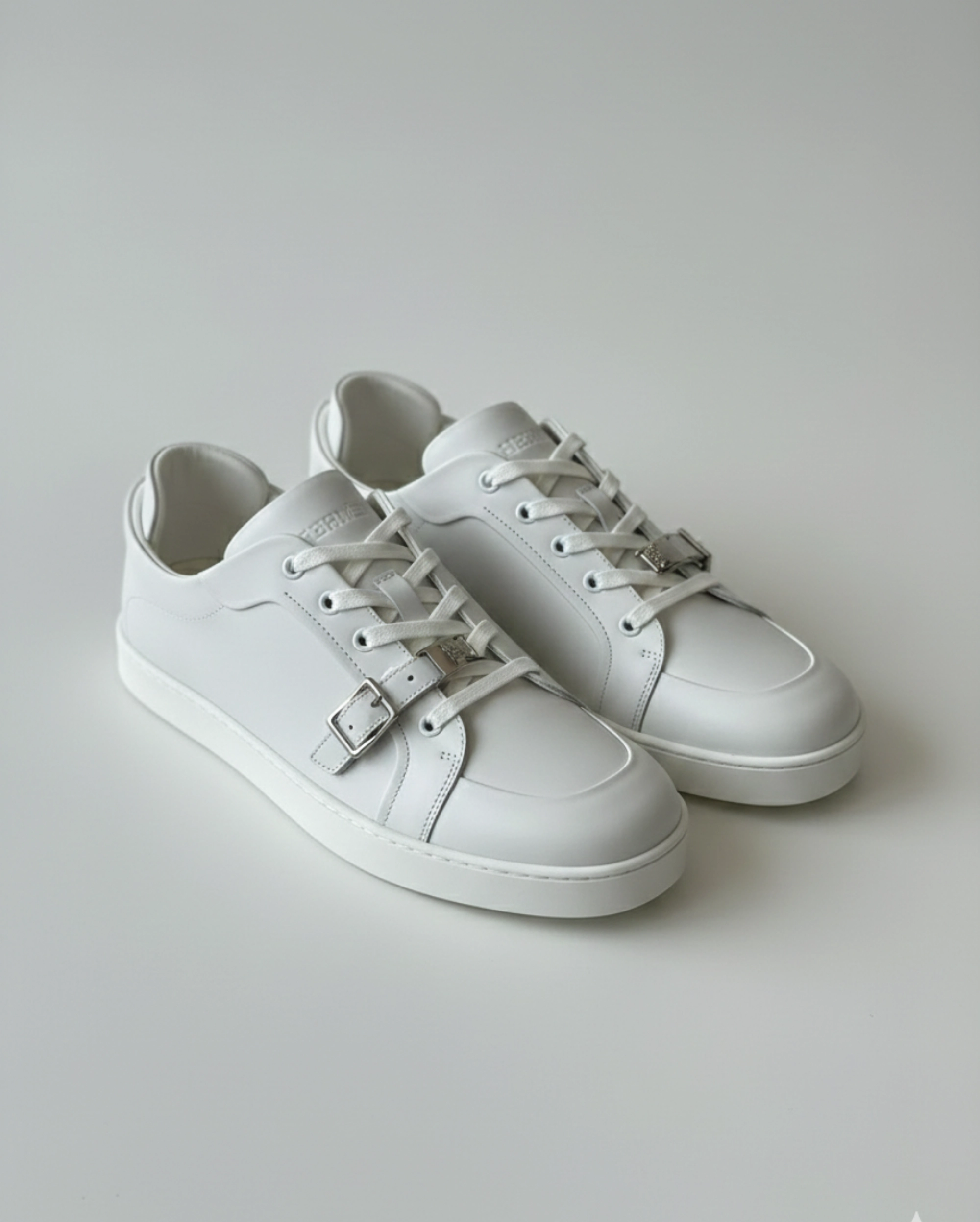 Hermès "Duel" Sneaker in White Calfskin Hermes premium 1:1 craftmanship super master edition Hermès "Duel" Sneaker in White Calfskin
