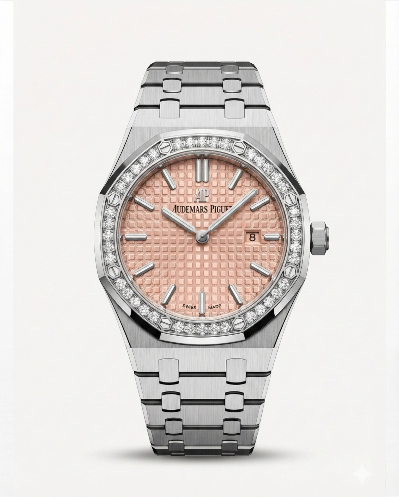 Audemars Piguet Royal Oak Selfwinding – Pink/Salmon Audemars Pigue premium 1:1 craftmanship super master edition Audemars Piguet Royal Oak Selfwinding – Pink/Salmon
