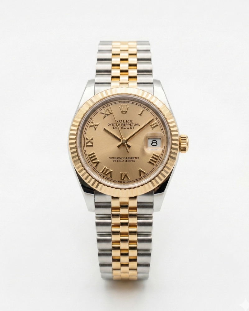 Rolex Datejust 31 – Yellow Rolesor & Roman Dial Rolex premium 1:1 craftmanship super master edition Rolex Datejust 31 – Yellow Rolesor & Roman Dial