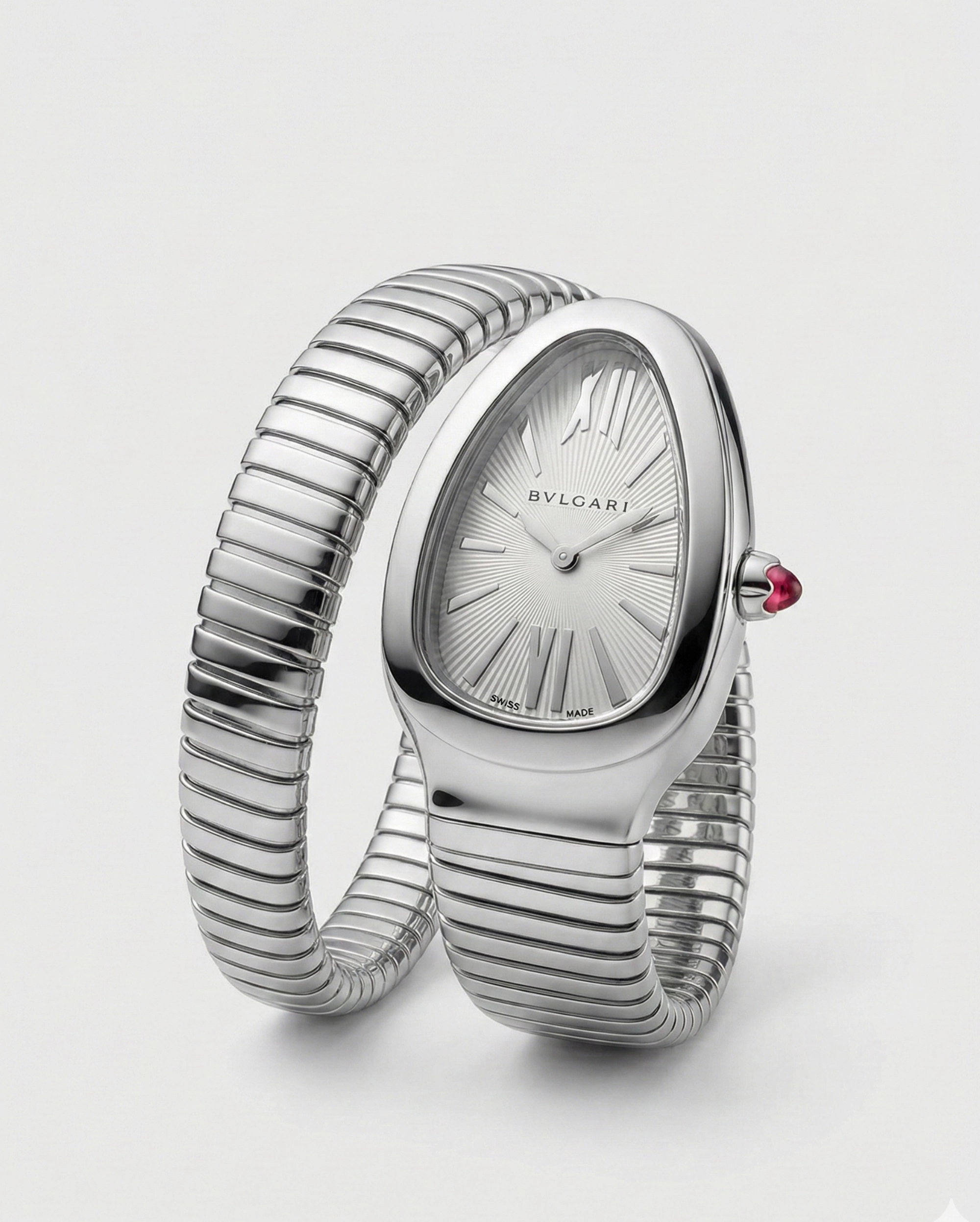 Bvlgari Serpenti Tubogas Stainless Steel Single Spiral Watch BVLGARI premium 1:1 craftmanship super master edition Bvlgari Serpenti Tubogas Stainless Steel Single Spiral Watch