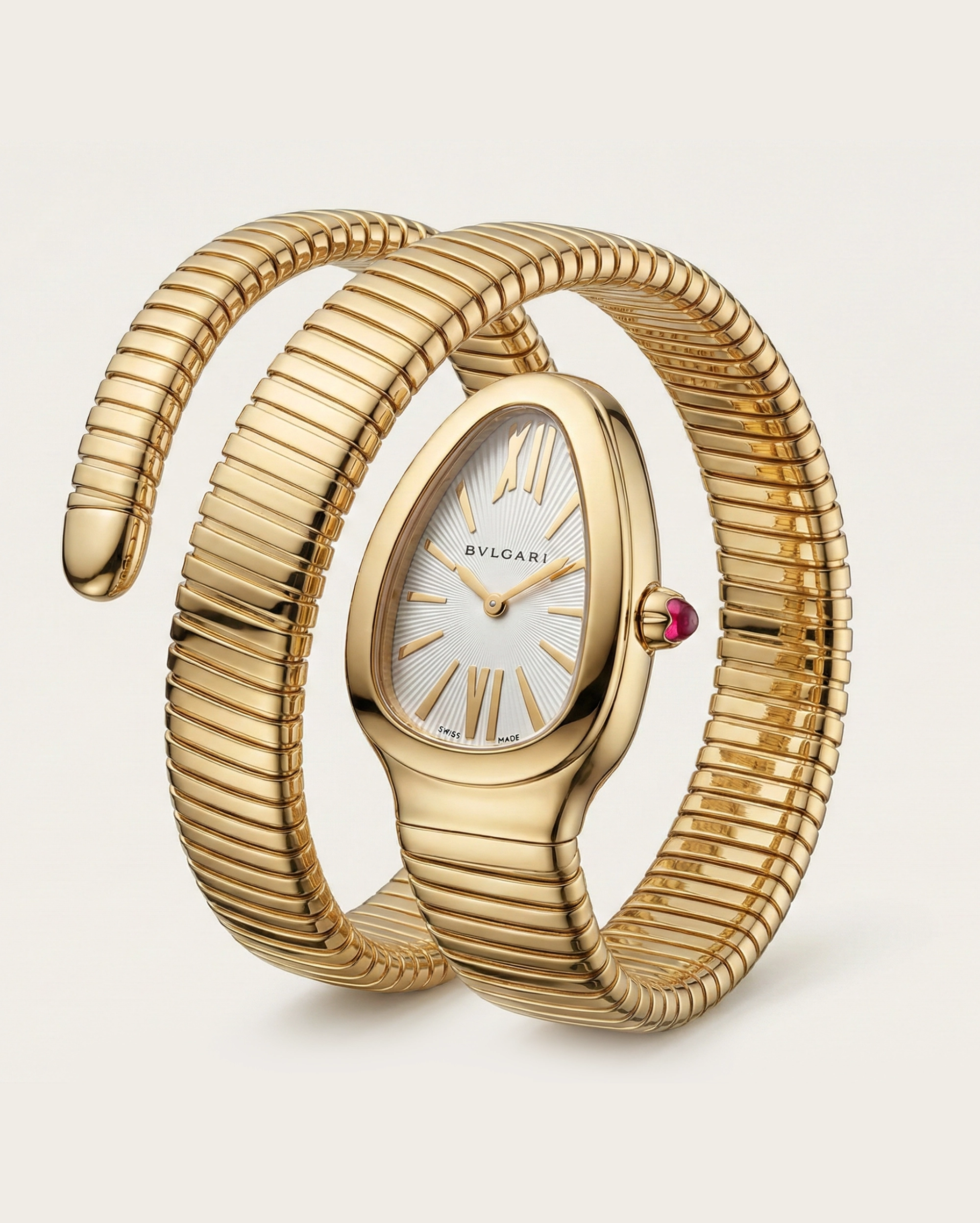 Bvlgari Serpenti Tubogas 18kt Yellow Gold Double Spiral Watch BVLGARI premium 1:1 craftmanship super master edition Bvlgari Serpenti Tubogas 18kt Yellow Gold Double Spiral Watch