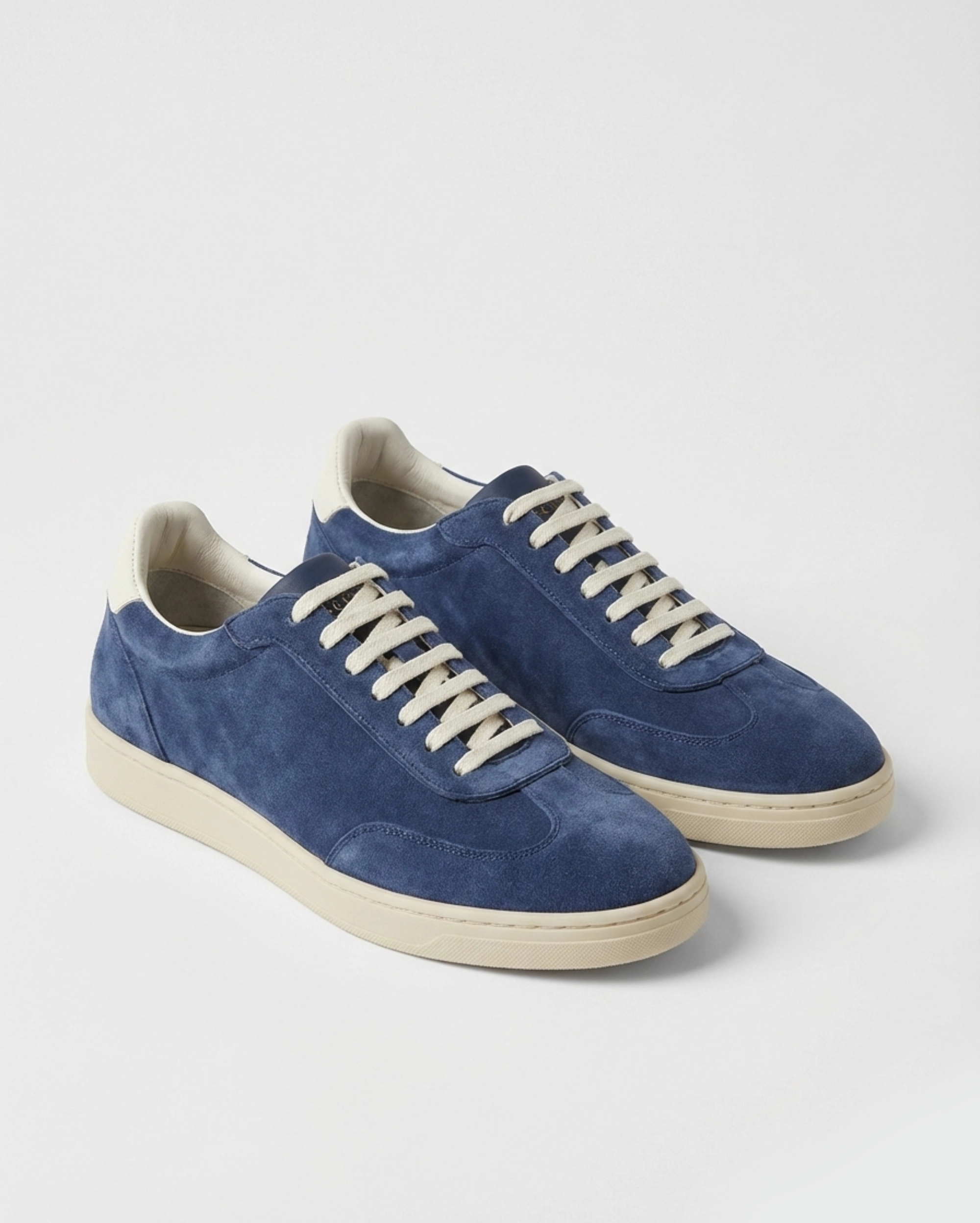 Brunello Cucinelli Suede Low-Top Sneakers in Navy Blue Brunello Cucinelli premium 1:1 craftmanship super master edition Brunello Cucinelli Suede Low-Top Sneakers in Navy Blue